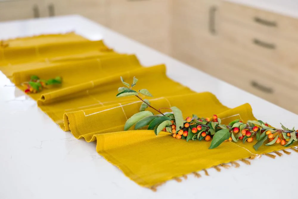 Rift Valley Handwoven Ethiopian Cotton Table Runner - Image 4