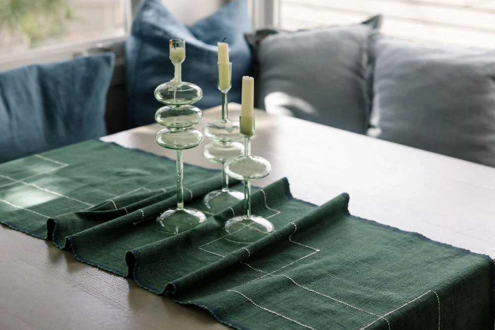Rift Valley Handwoven Ethiopian Cotton Table Runner - Image 6