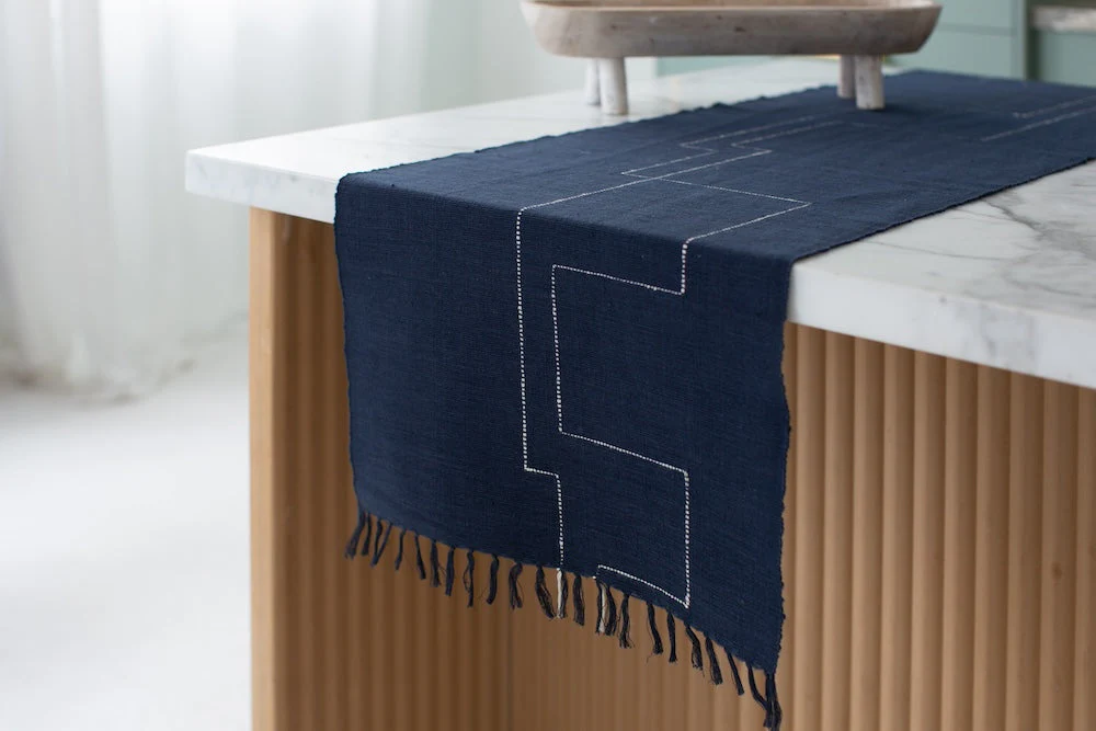 Rift Valley Handwoven Ethiopian Cotton Table Runner - Image 7