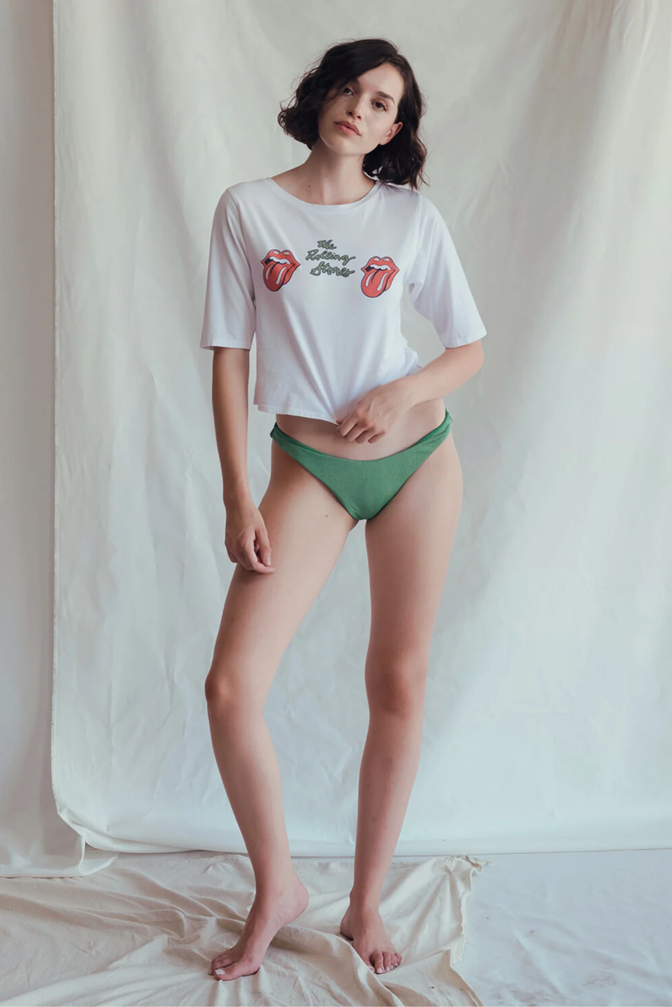 Rolling Stones Start Me Up Crop Tee - Image 2