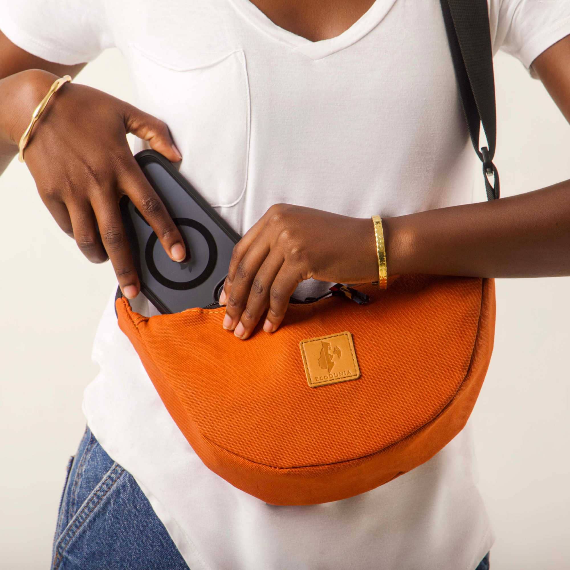Round Mini Canvas Crossbody Shoulder Bag for Women - Image 12