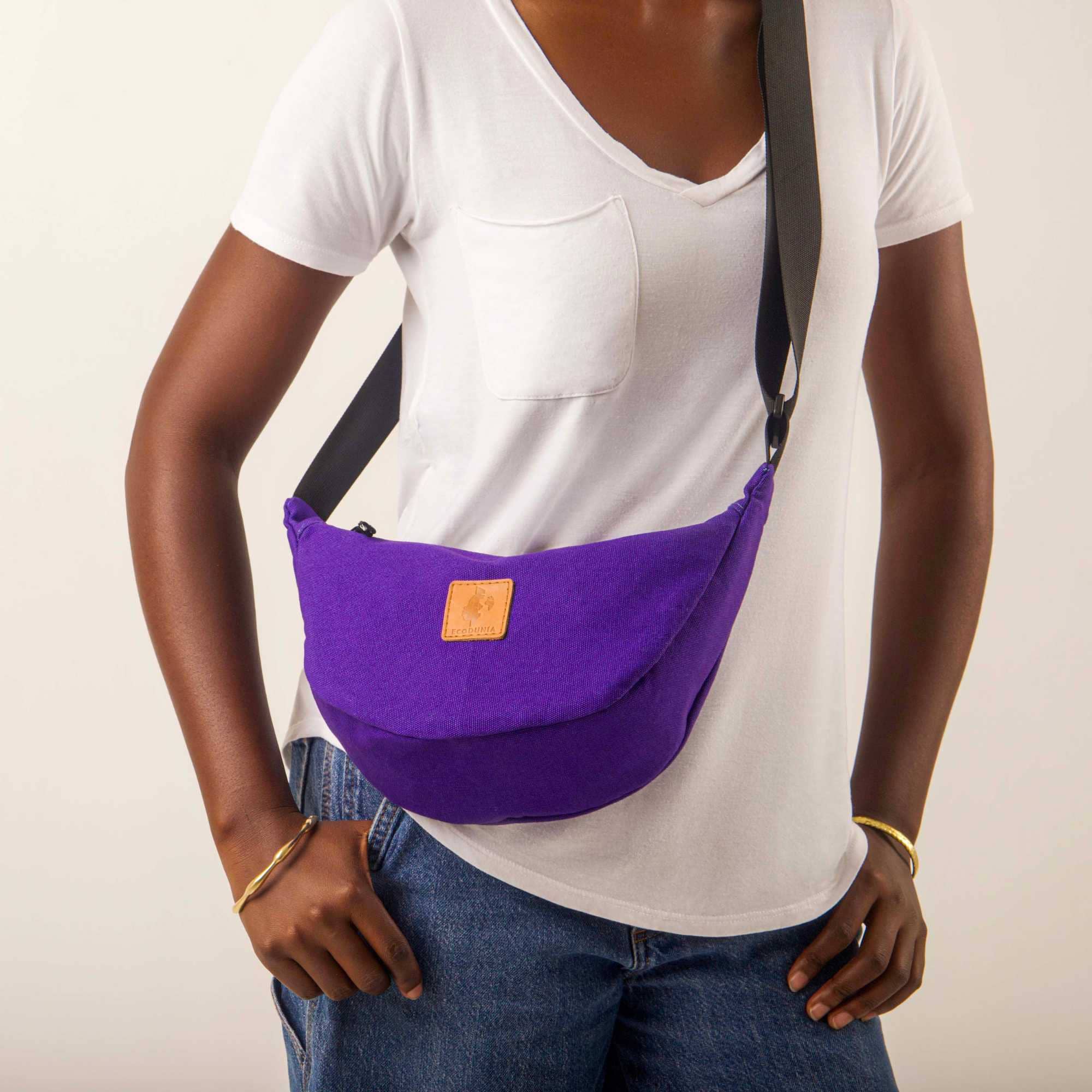 Round Mini Canvas Crossbody Shoulder Bag for Women - Image 14