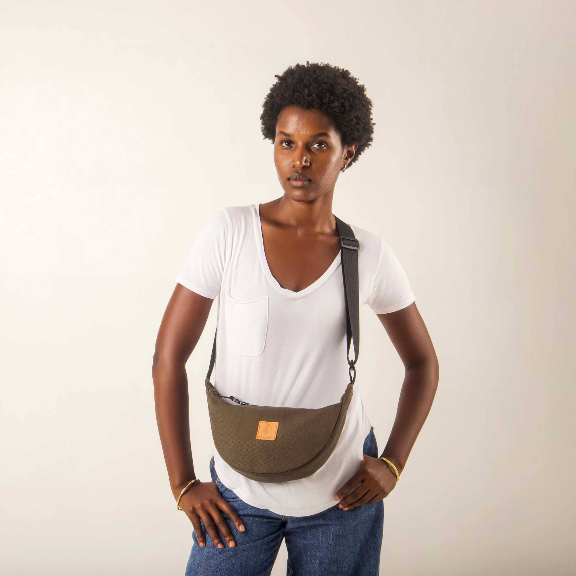 Round Mini Canvas Crossbody Shoulder Bag for Women - Image 20