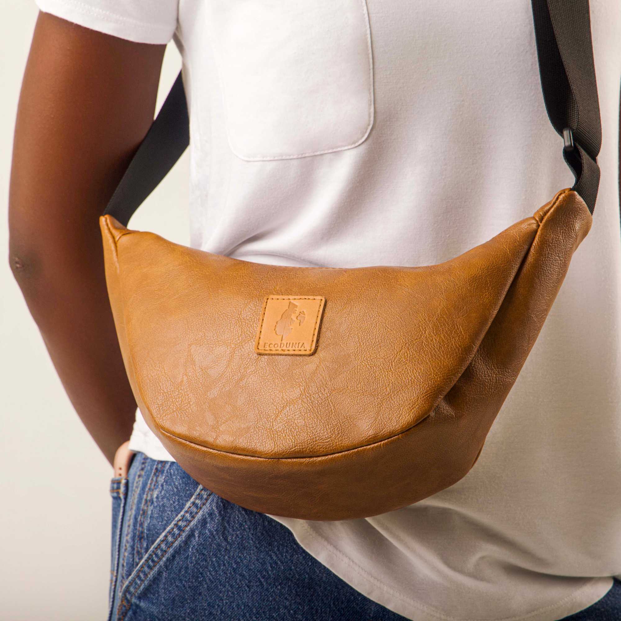 Round Mini Vegan Leather Crossbody Shoulder Bag - Image 15