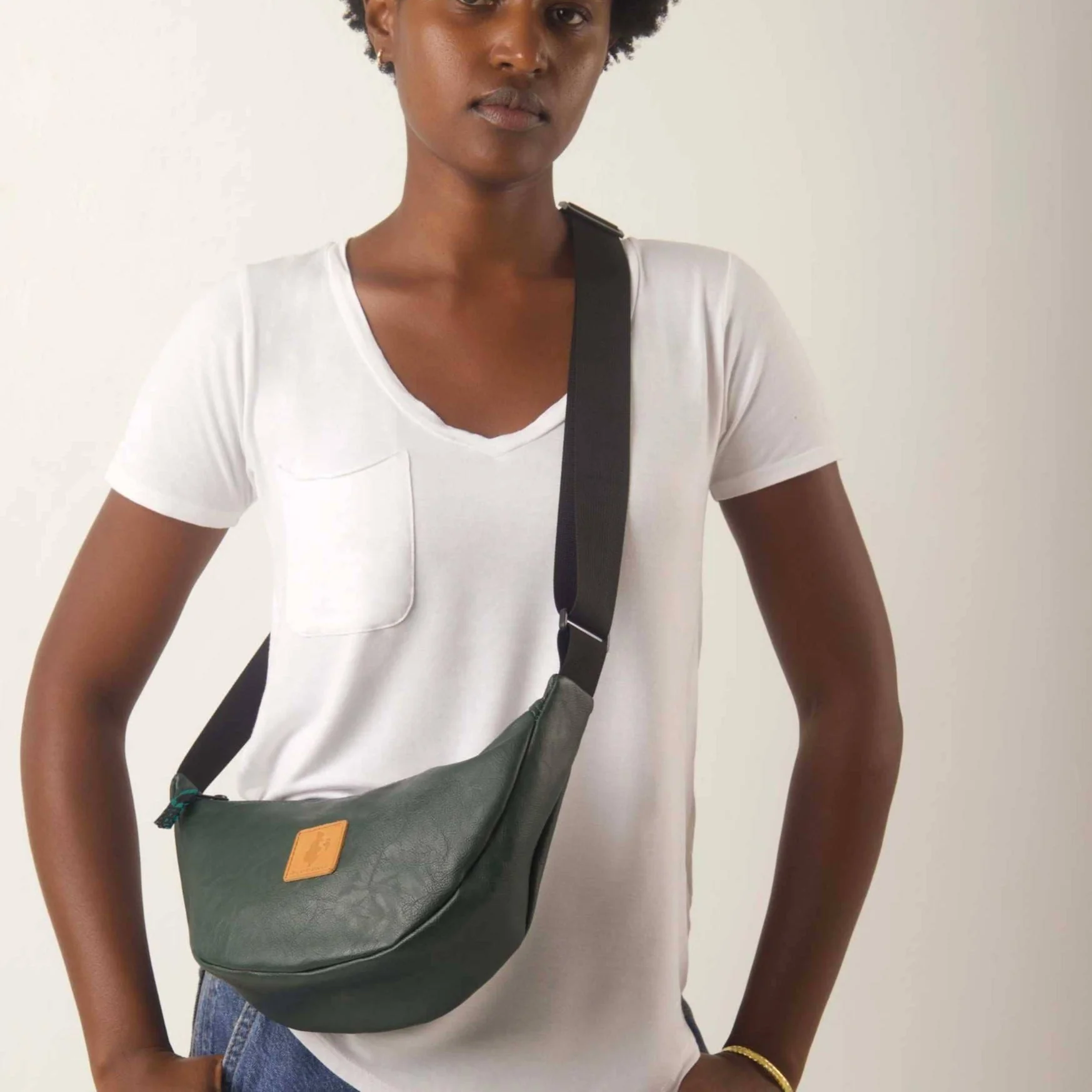 Round Mini Vegan Leather Crossbody Shoulder Bag - Image 19
