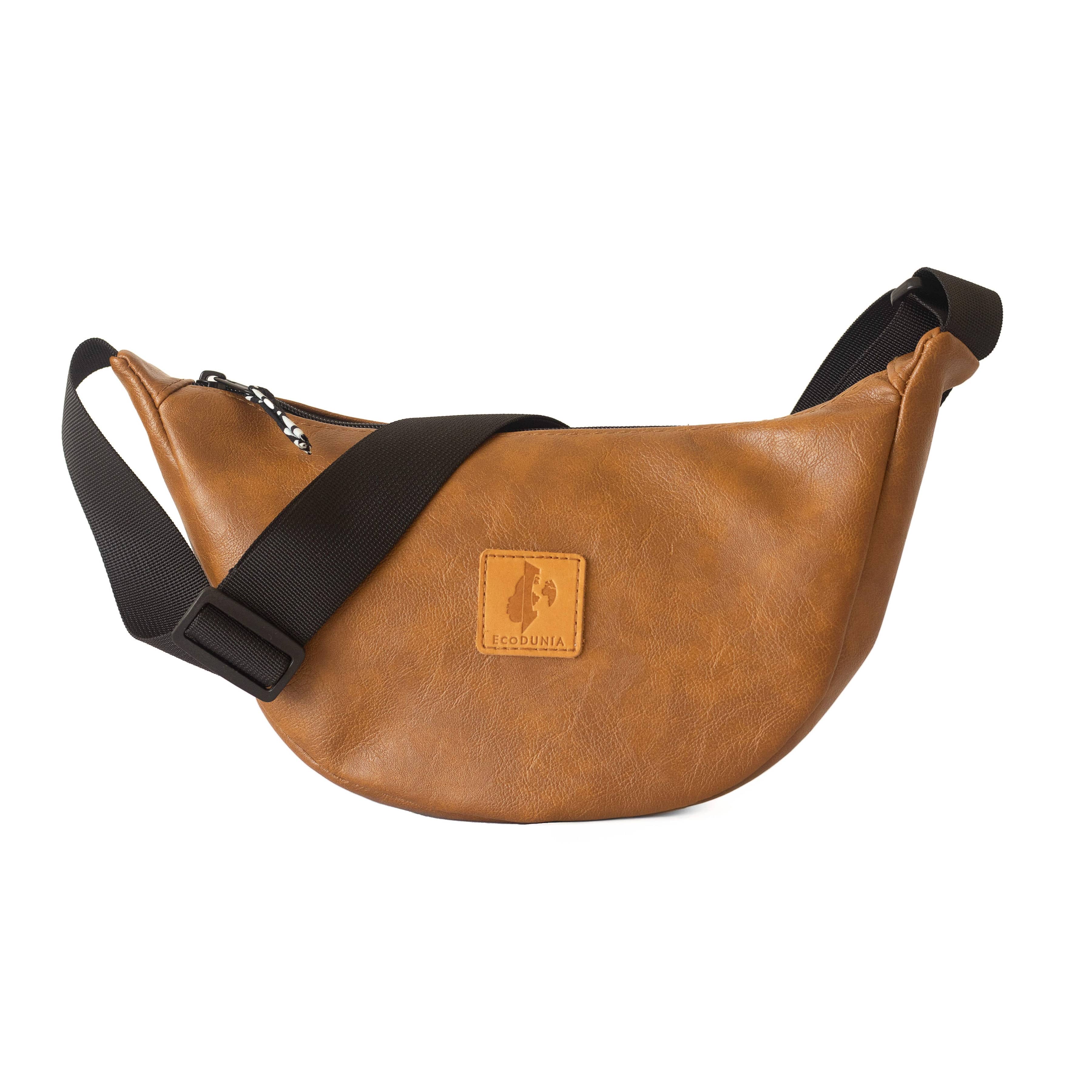 Round Mini Vegan Leather Crossbody Shoulder Bag - Image 2