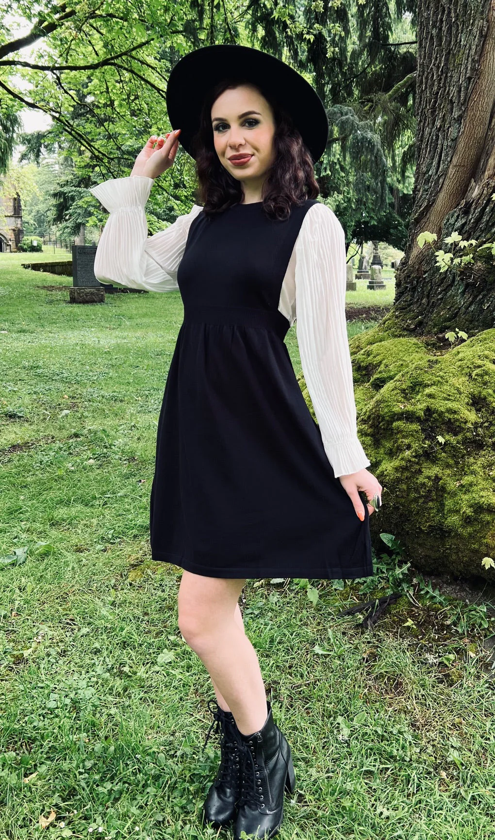 Rue - Dark Academia Sweater Dress - READY TO SHIP - Image 2