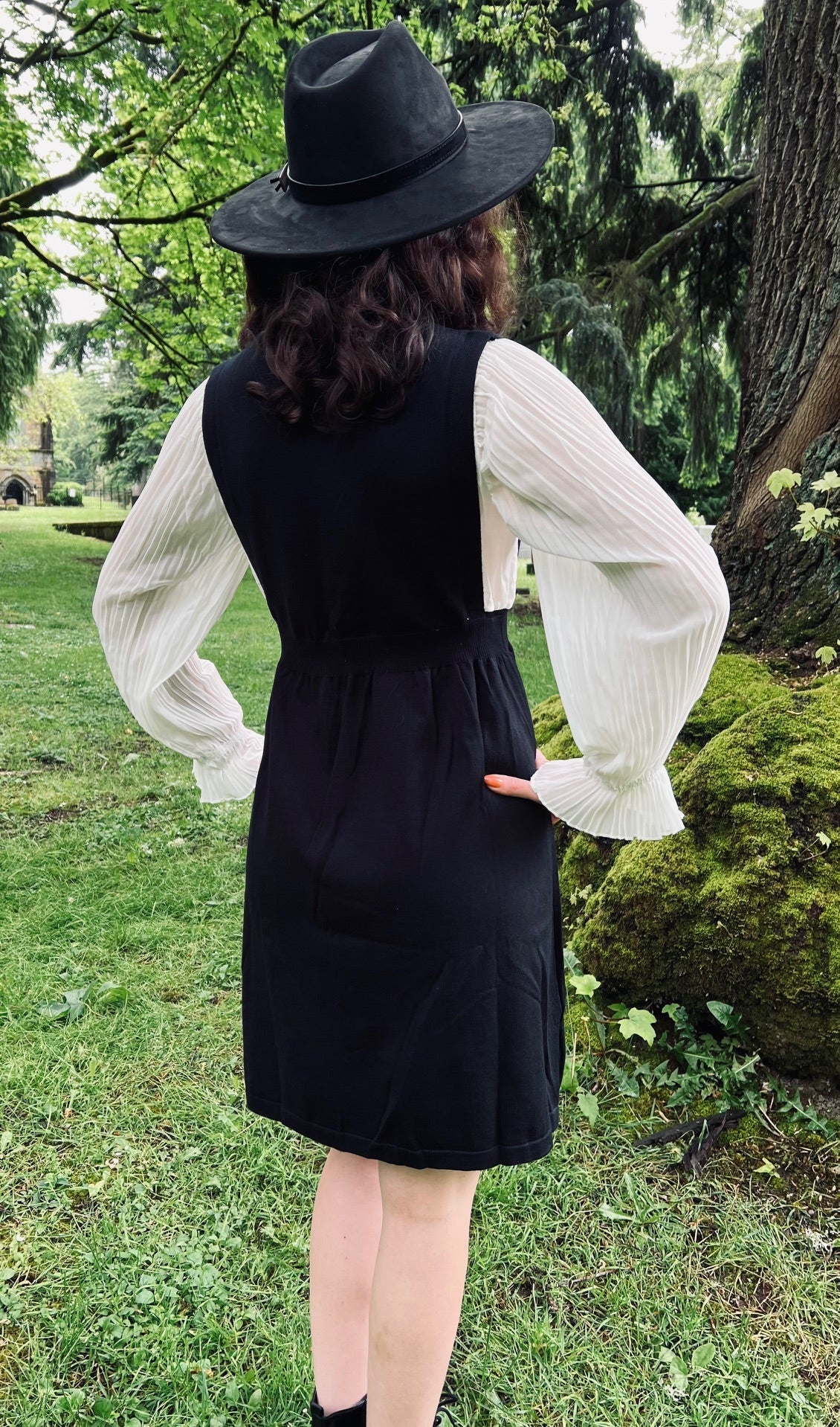 Rue - Dark Academia Sweater Dress - READY TO SHIP - Image 3
