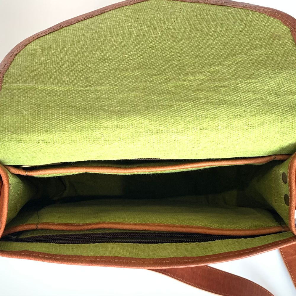 Rustic Leather Satchel Bag - Image 5
