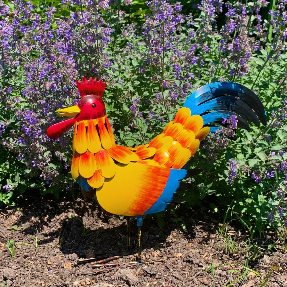 Rustic Rooster Garden Art Sculpture - Image 2