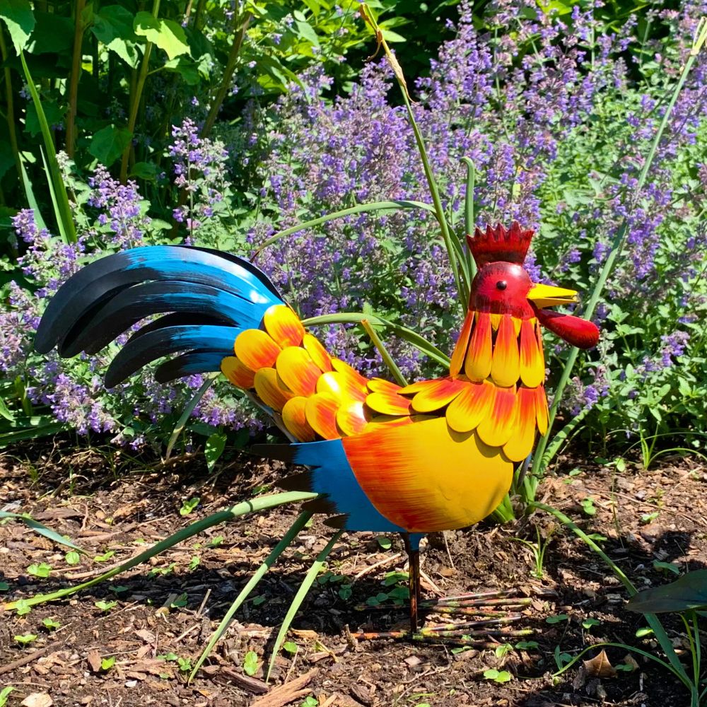 Rustic Rooster Garden Art Sculpture - Image 3