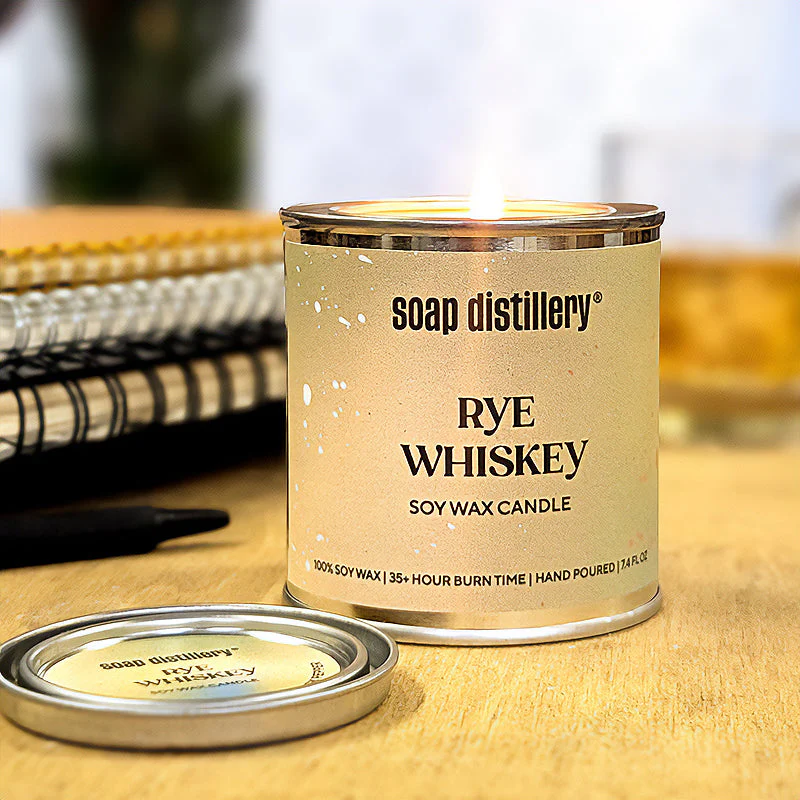 Rye Whiskey Soy Wax Candle - Image 2