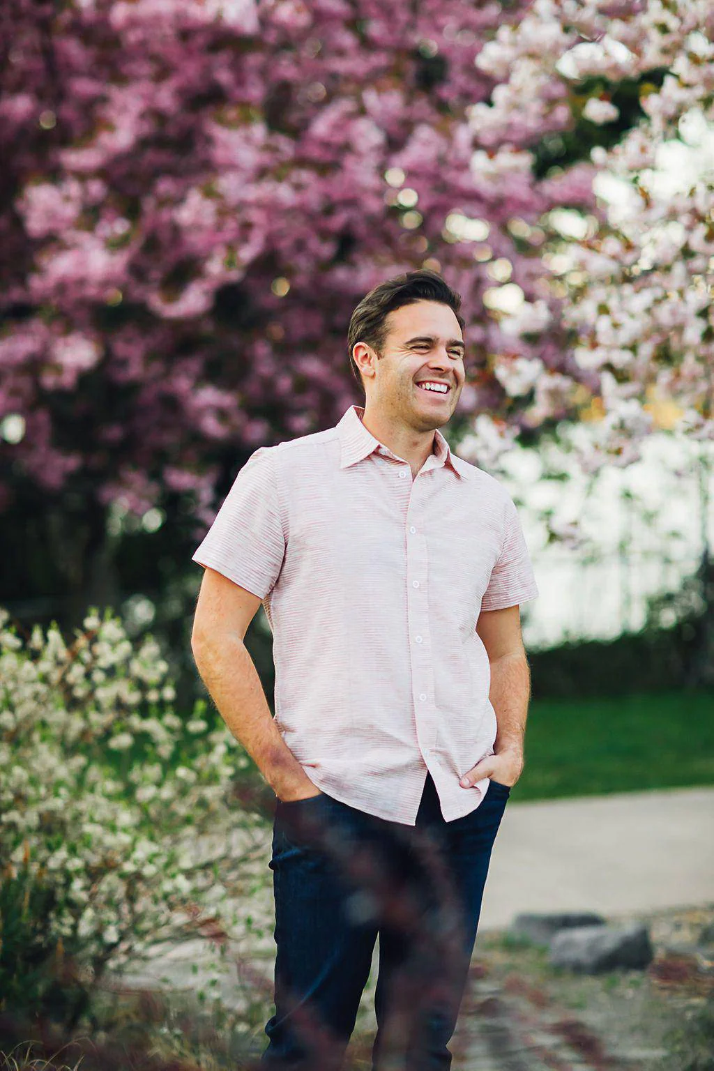 Salmon Men's Button Down Shirt - Image 5