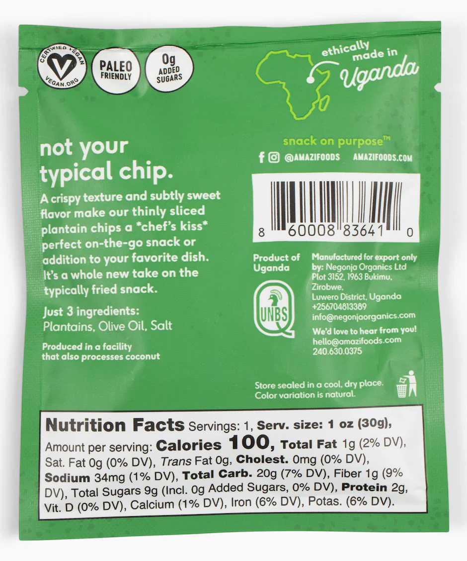 Salted Olive Oil Plantain Chips (Minis!) - 12 pack - Image 2