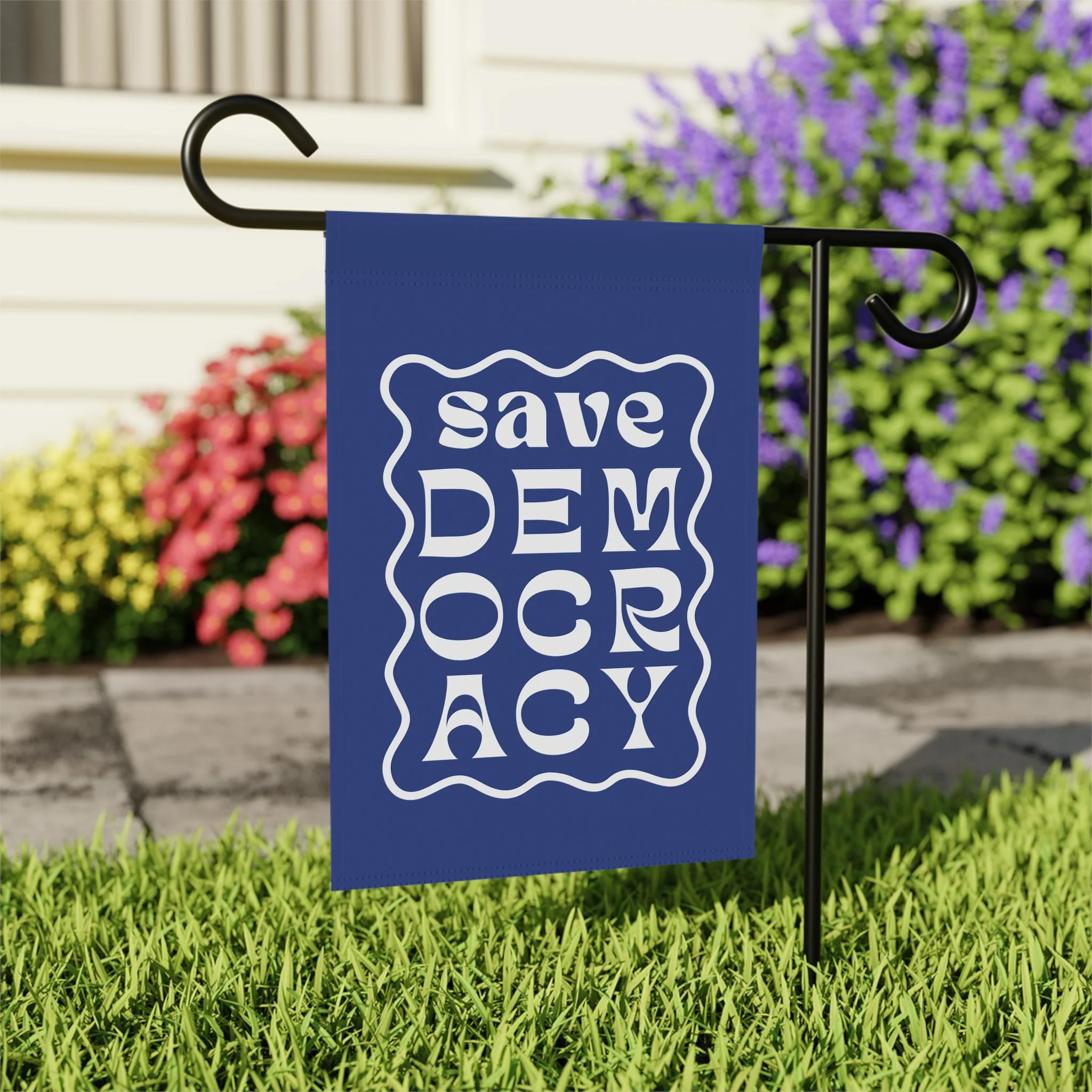 Save Democracy Garden Flag, Anti-Authoritarian Sign - Image 3