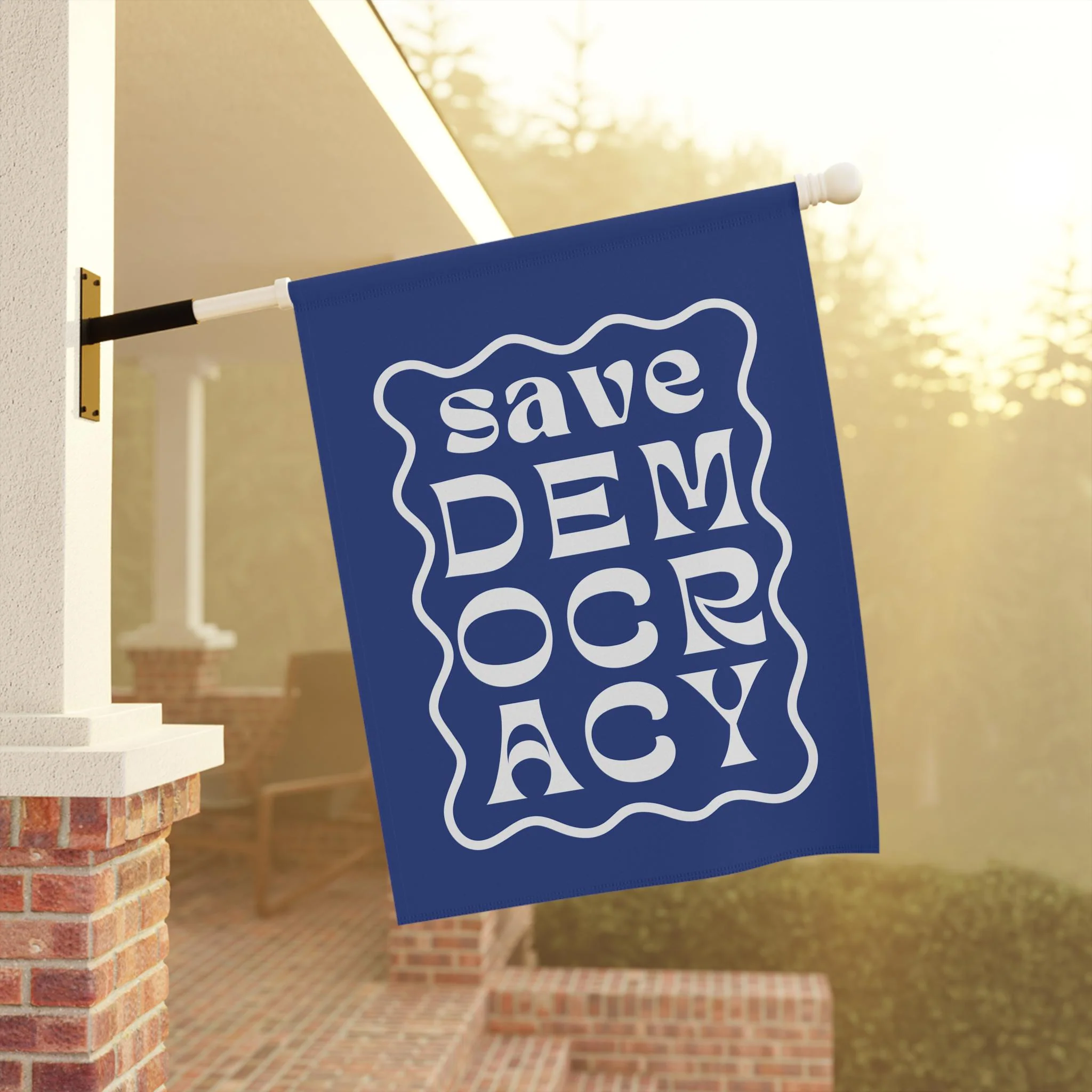 Save Democracy Garden Flag, Anti-Authoritarian Sign - Image 5
