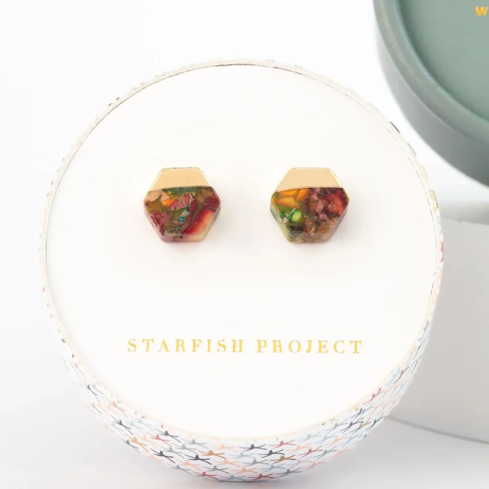 Sedona Sunrise Reds Stud Earrings - Image 3