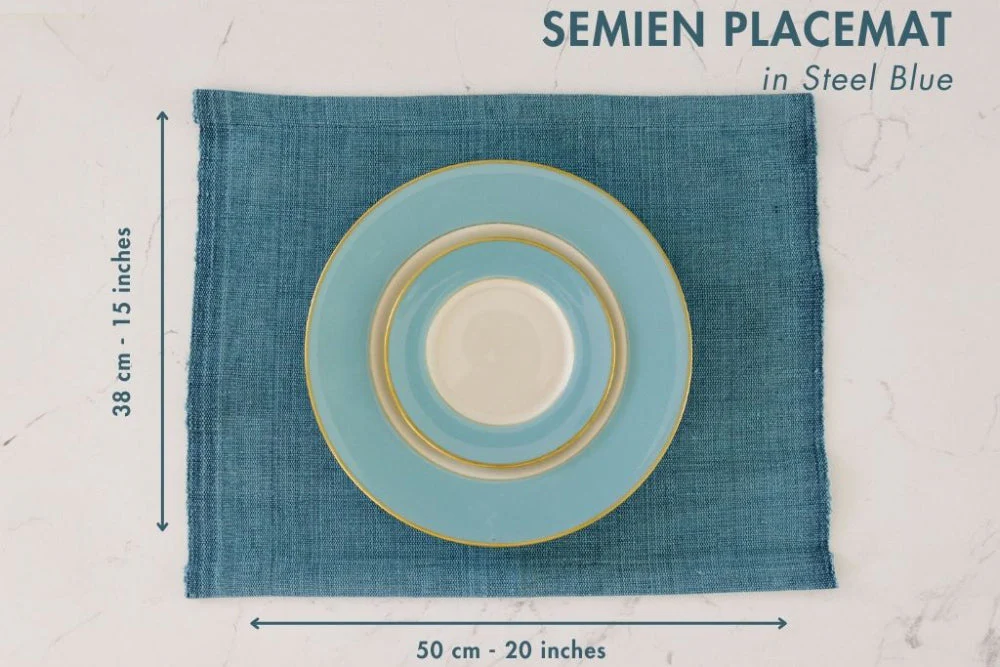 Semien Handwoven Ethiopian Cotton Placemat | Set of 2 - Image 11