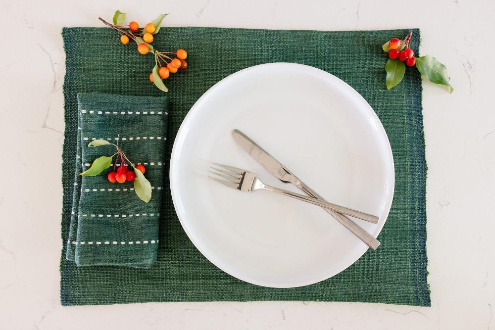 Semien Handwoven Ethiopian Cotton Placemat | Set of 2 - Image 8