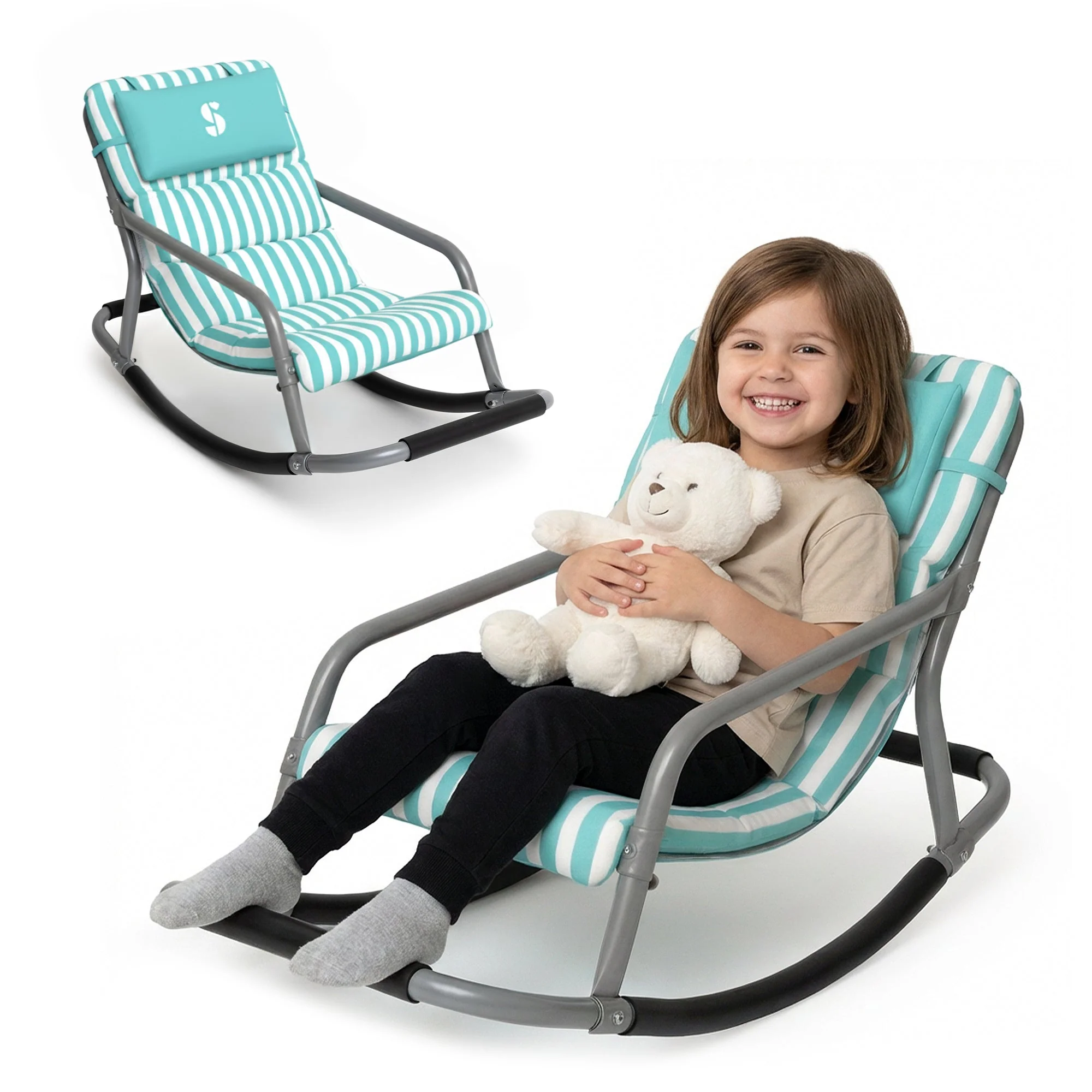 Special Supplies Sensory Rocking Chair for Kids - Comfortable Kids Rocker- Versatile Floor Chair with Soft Fabric and Stability for Playroom, Bedroom, or Nursery (Ages 3+) - Image 14