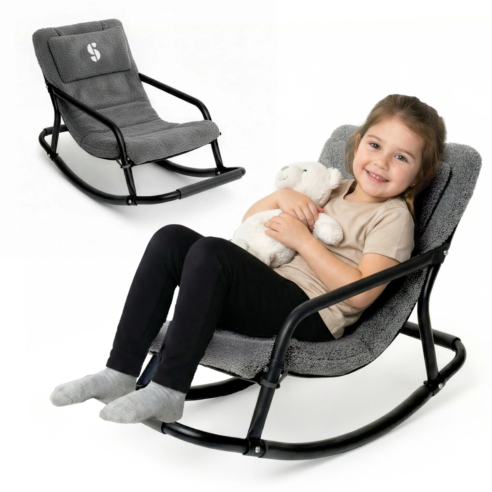 Special Supplies Sensory Rocking Chair for Kids - Comfortable Kids Rocker- Versatile Floor Chair with Soft Fabric and Stability for Playroom, Bedroom, or Nursery (Ages 3+) - Image 8