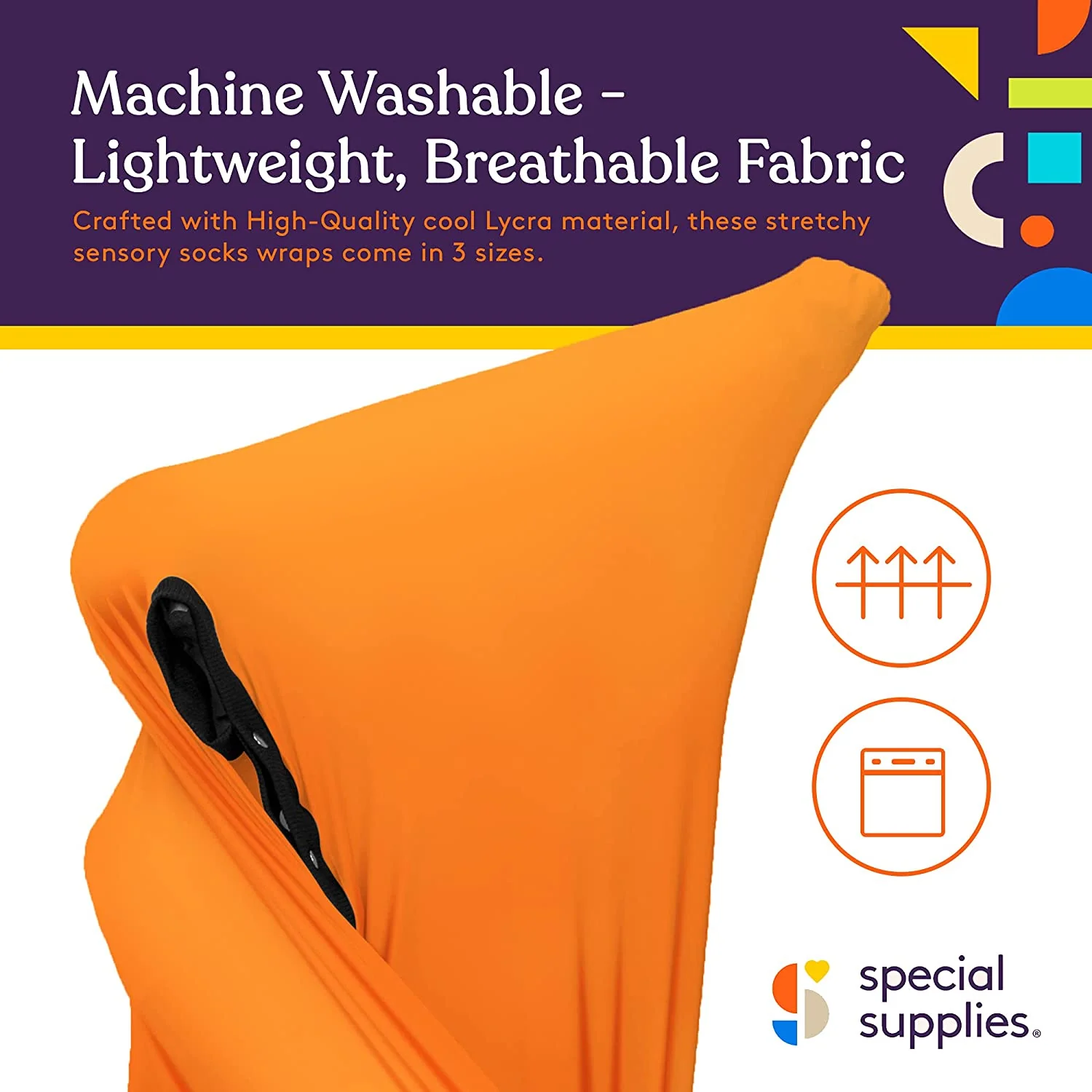 Sensory Stretchy Body Sock - New Snap Closure - Image 12