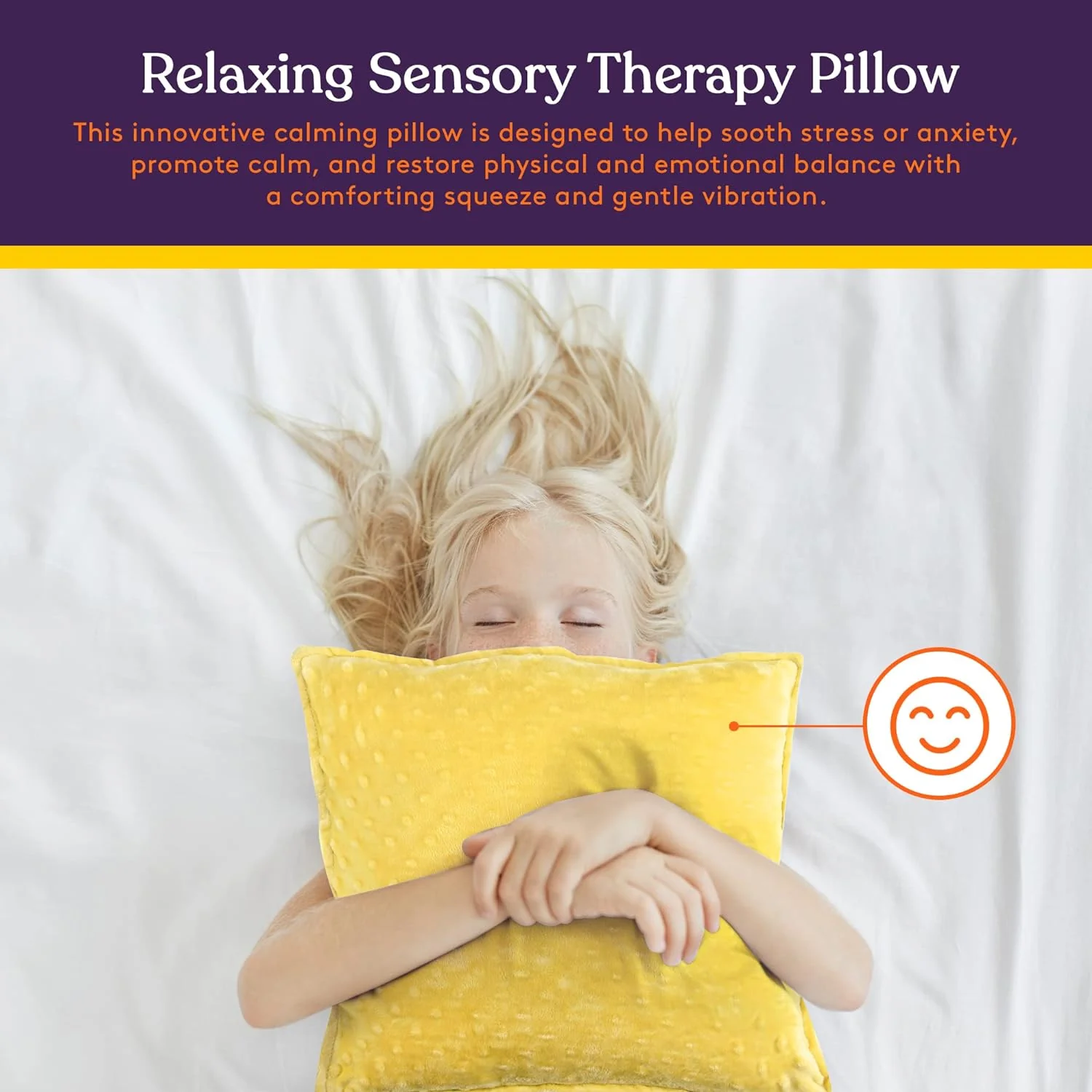 Sensory Vibrating Pillow - Pink & Yellow - Image 7