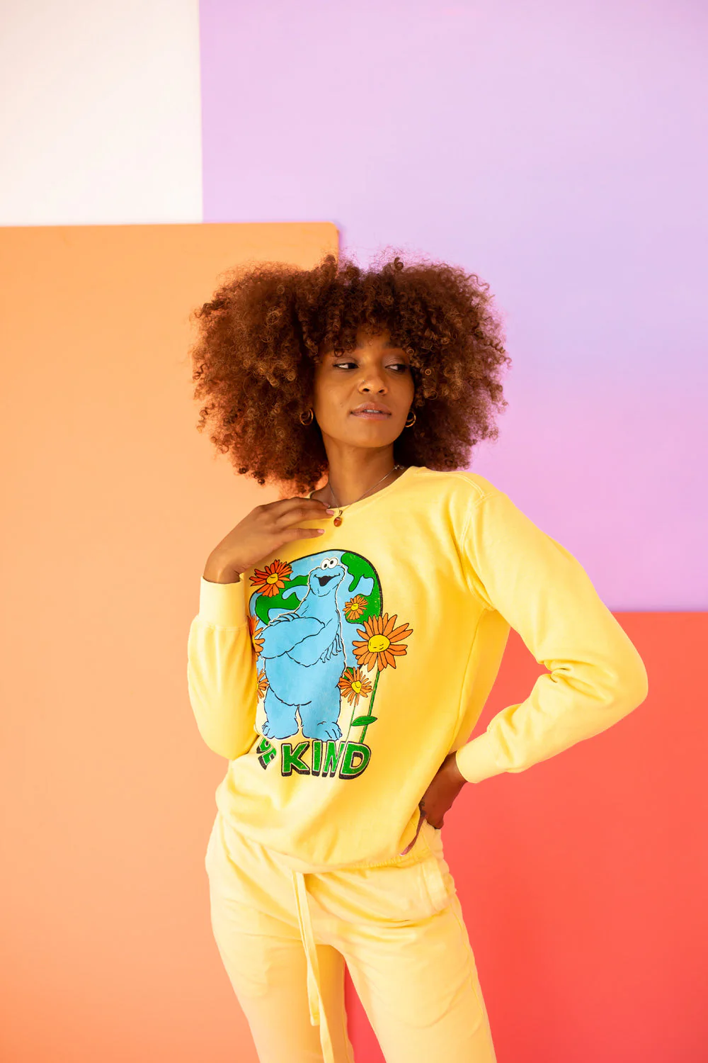 Sesame Sweatshirt Be Kind Cookie Monster Sweatshirt - Image 3