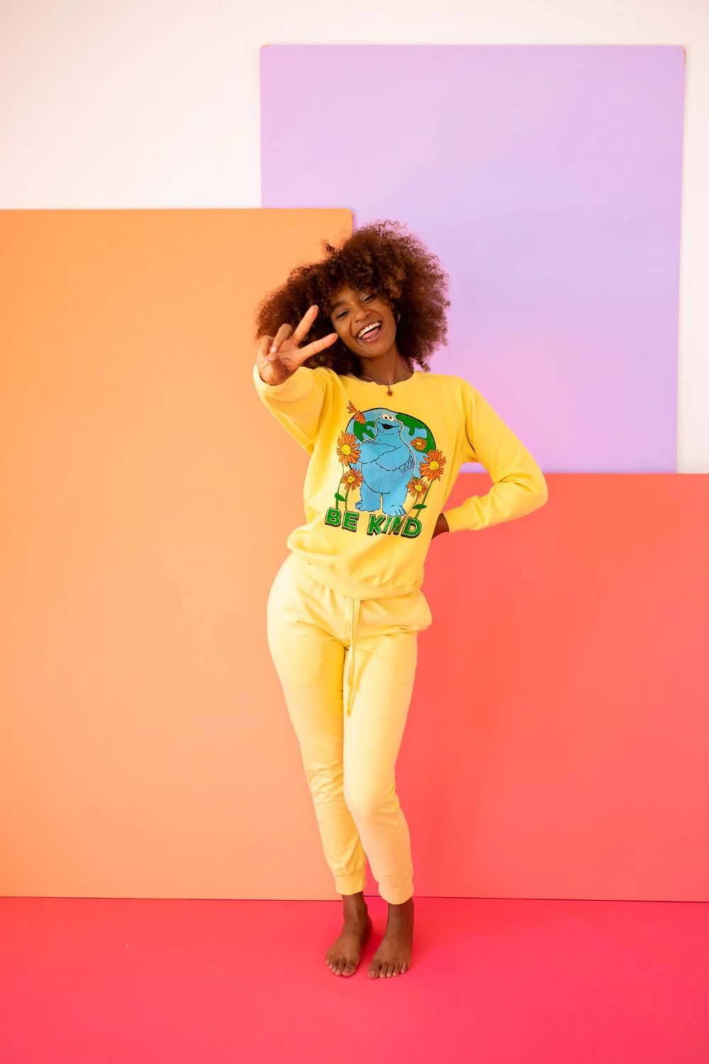 Sesame Sweatshirt Be Kind Cookie Monster Sweatshirt - Image 6