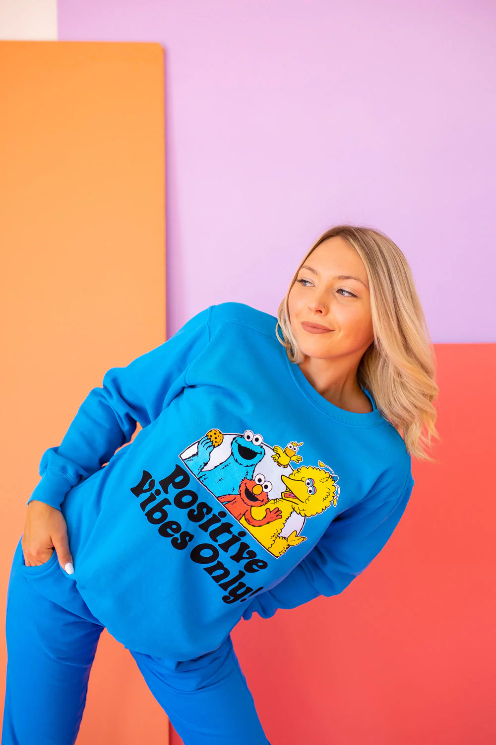 Sesame Sweatshirt Positive Vibes Sweatshirt - Image 2