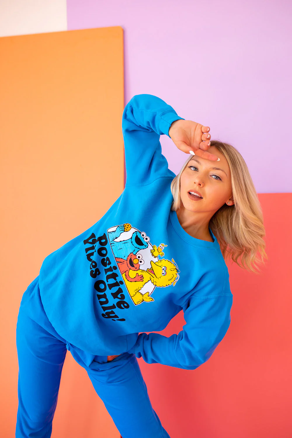 Sesame Sweatshirt Positive Vibes Sweatshirt - Image 3