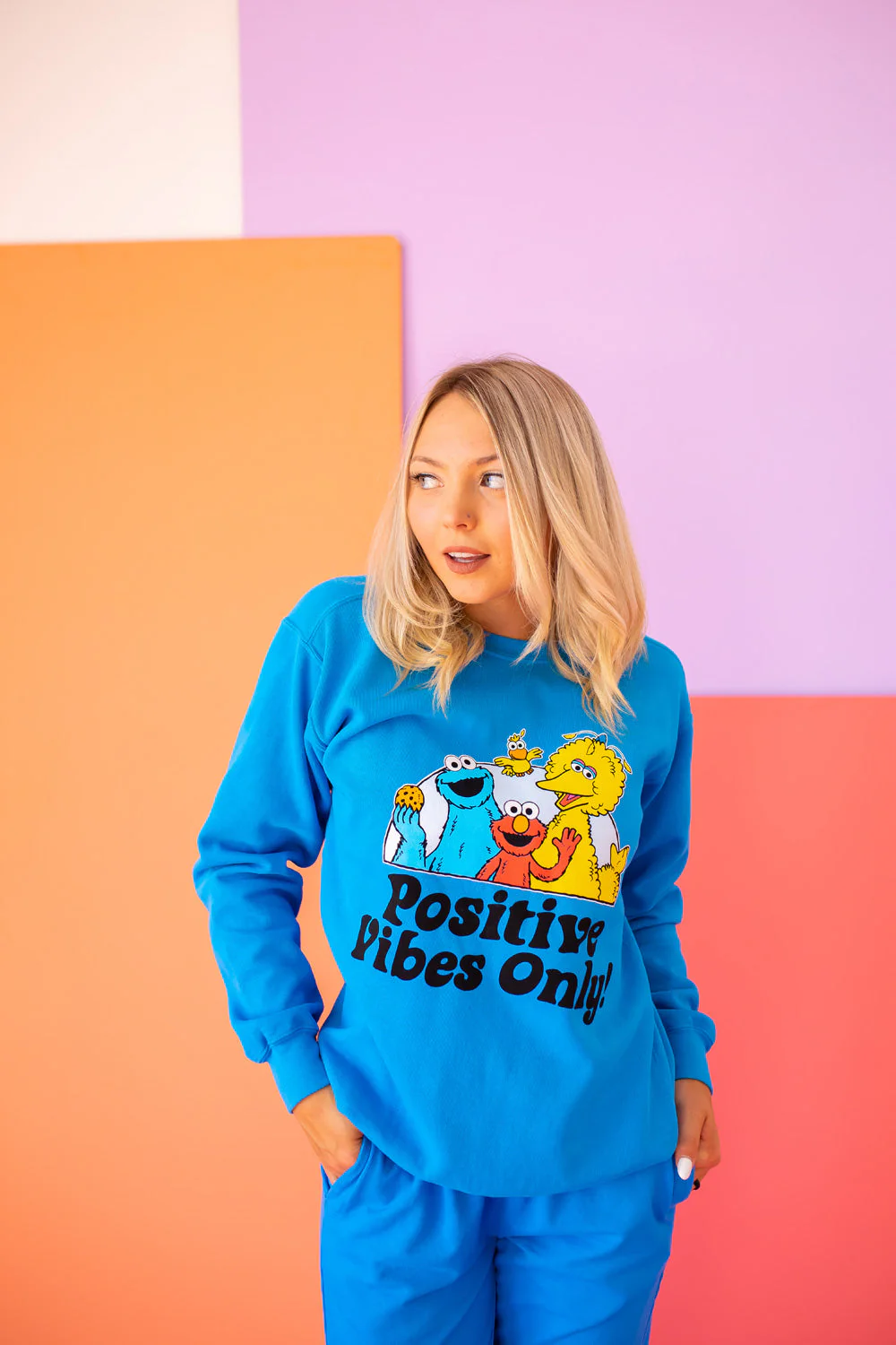 Sesame Sweatshirt Positive Vibes Sweatshirt - Image 7