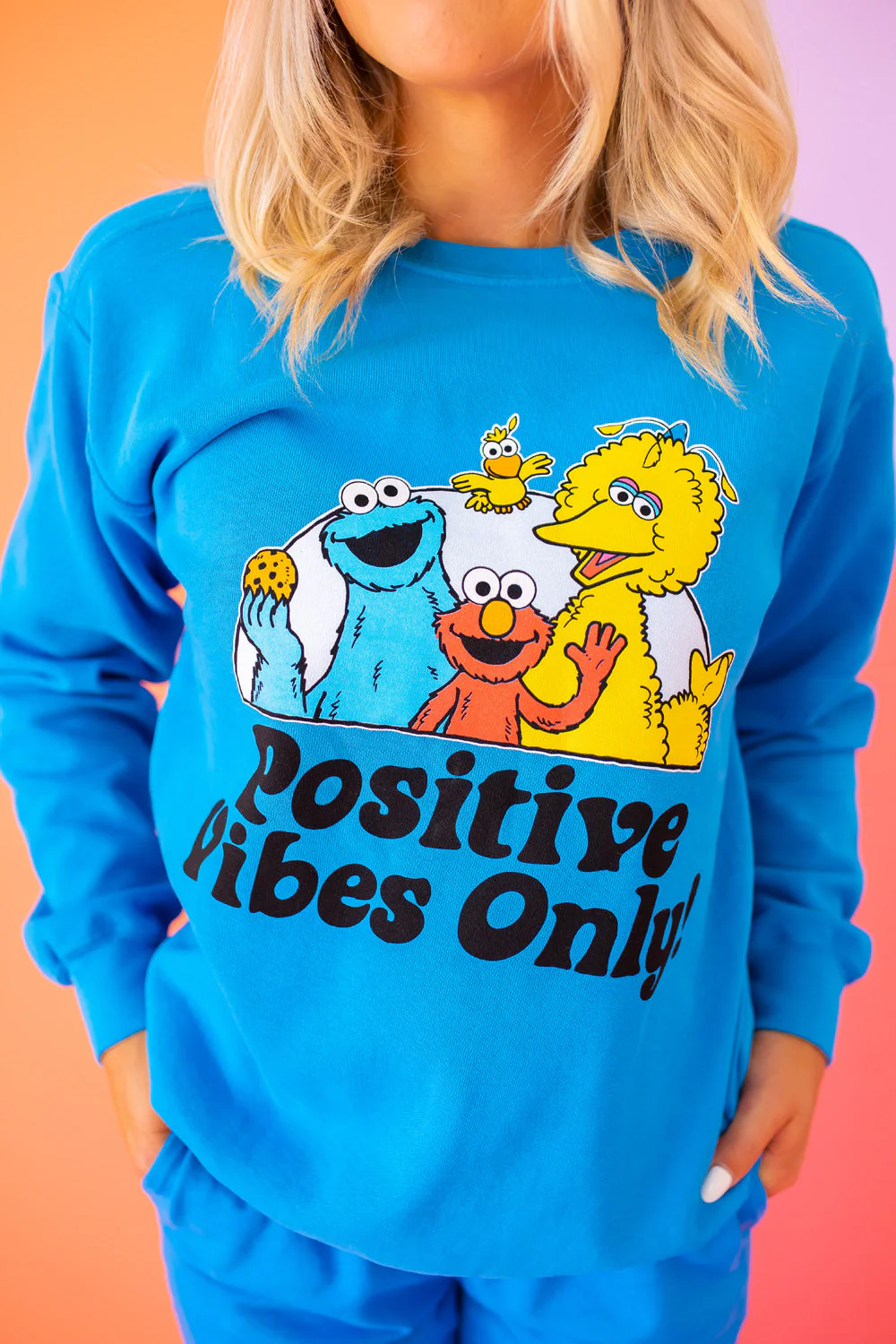 Sesame Sweatshirt Positive Vibes Sweatshirt - Image 8