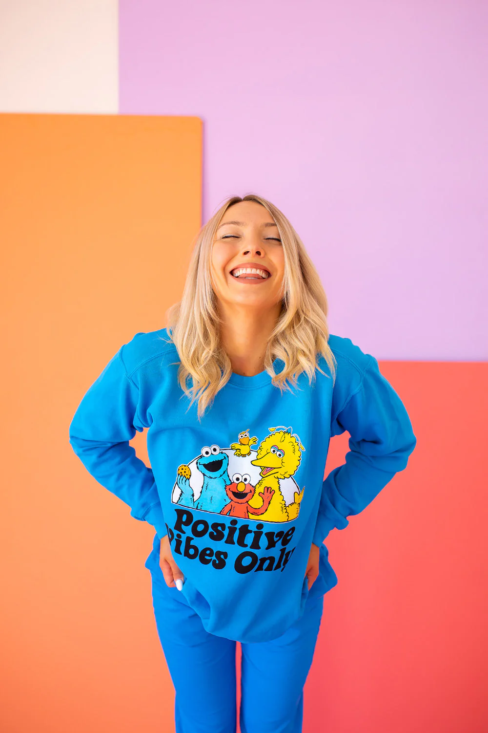 Sesame Sweatshirt Positive Vibes Sweatshirt - Image 9