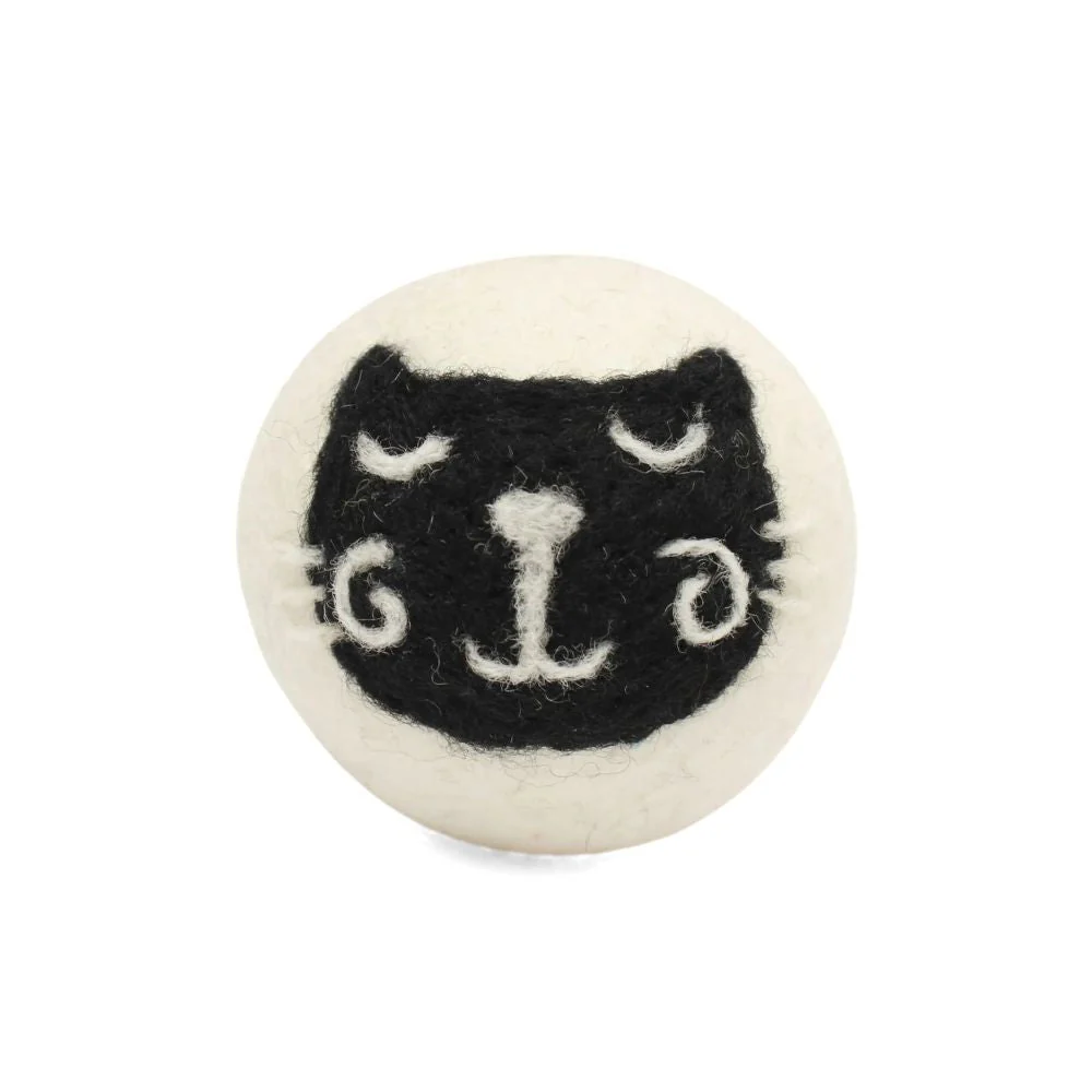 Set of 3 Eco Wool Dryer Balls - Cats - Image 4