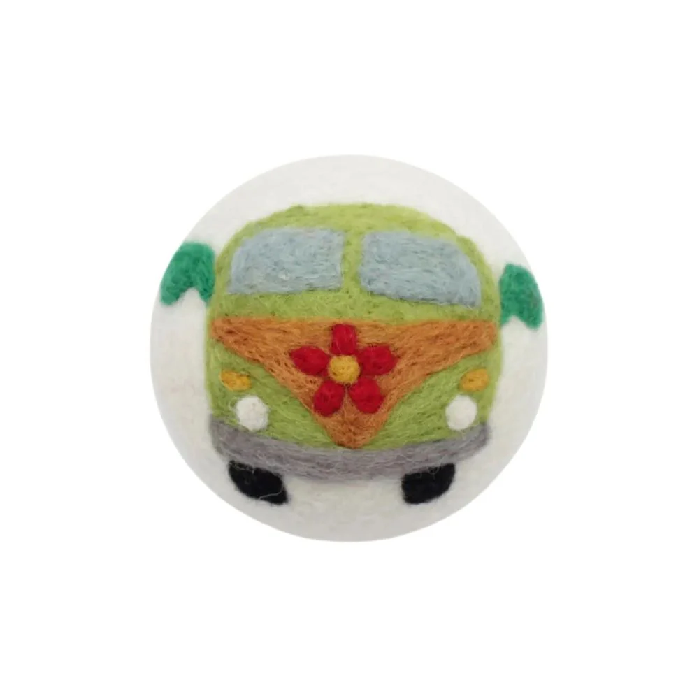 Set of 3 Eco Wool Dryer Balls - Hippie Love - Image 4