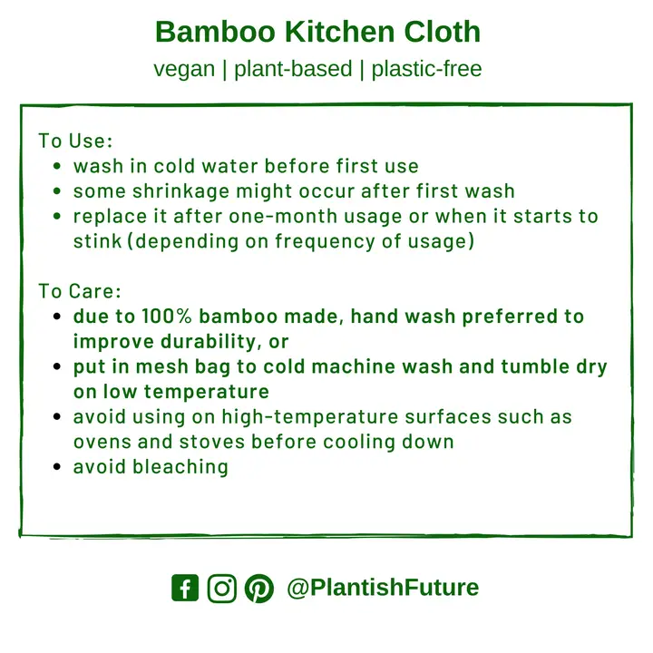 Set of 3 Large Bamboo Kitchen Cloth - Image 4
