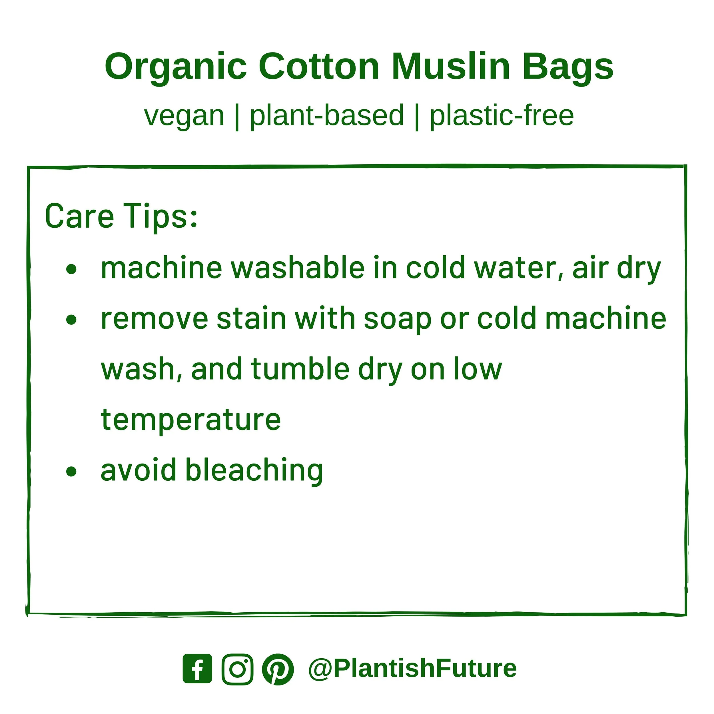 Set of 3 Organic Cotton Muslin Produce Bags - Image 4