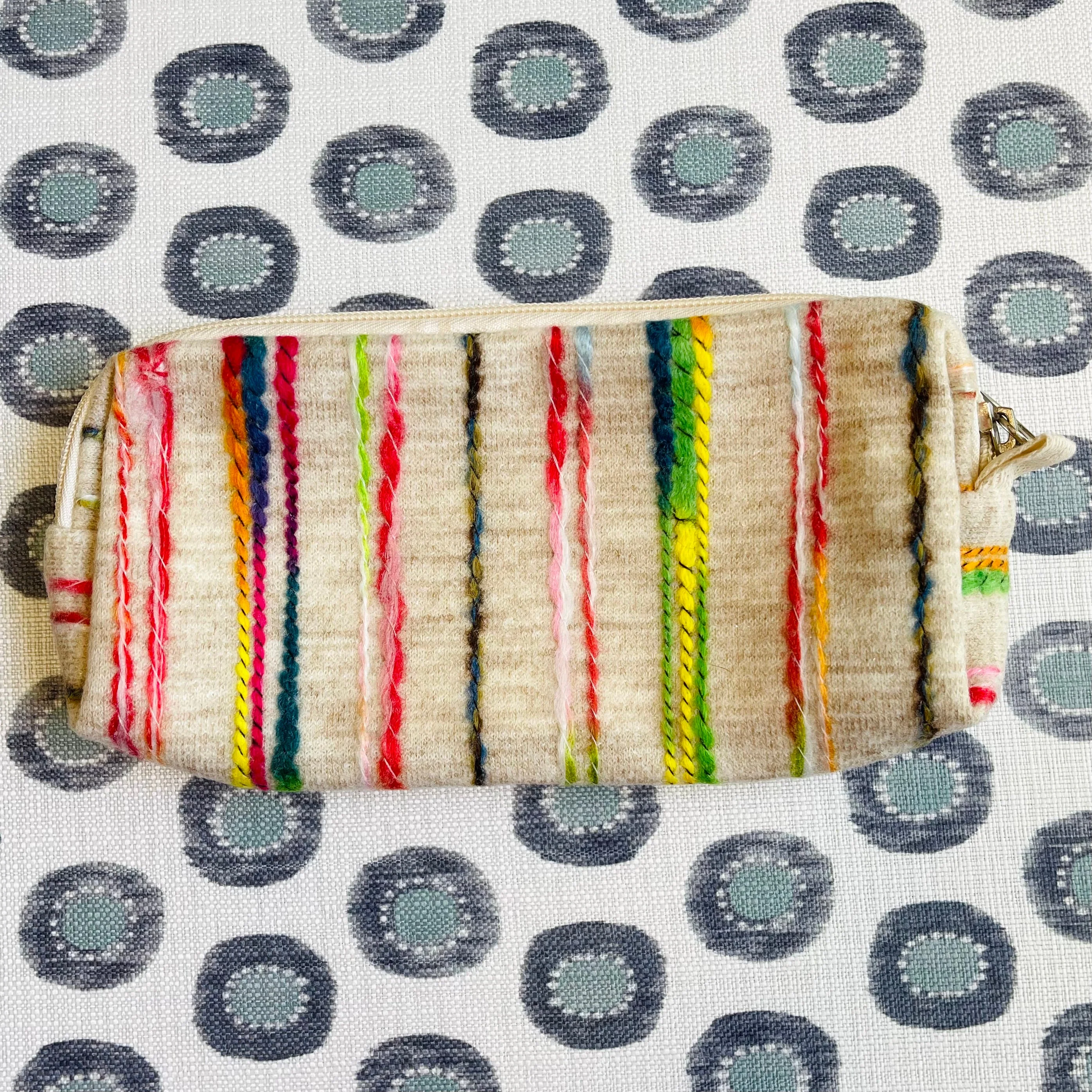 Set of 3 Rainbow Stripes Zippered Pouch Bags - Image 4