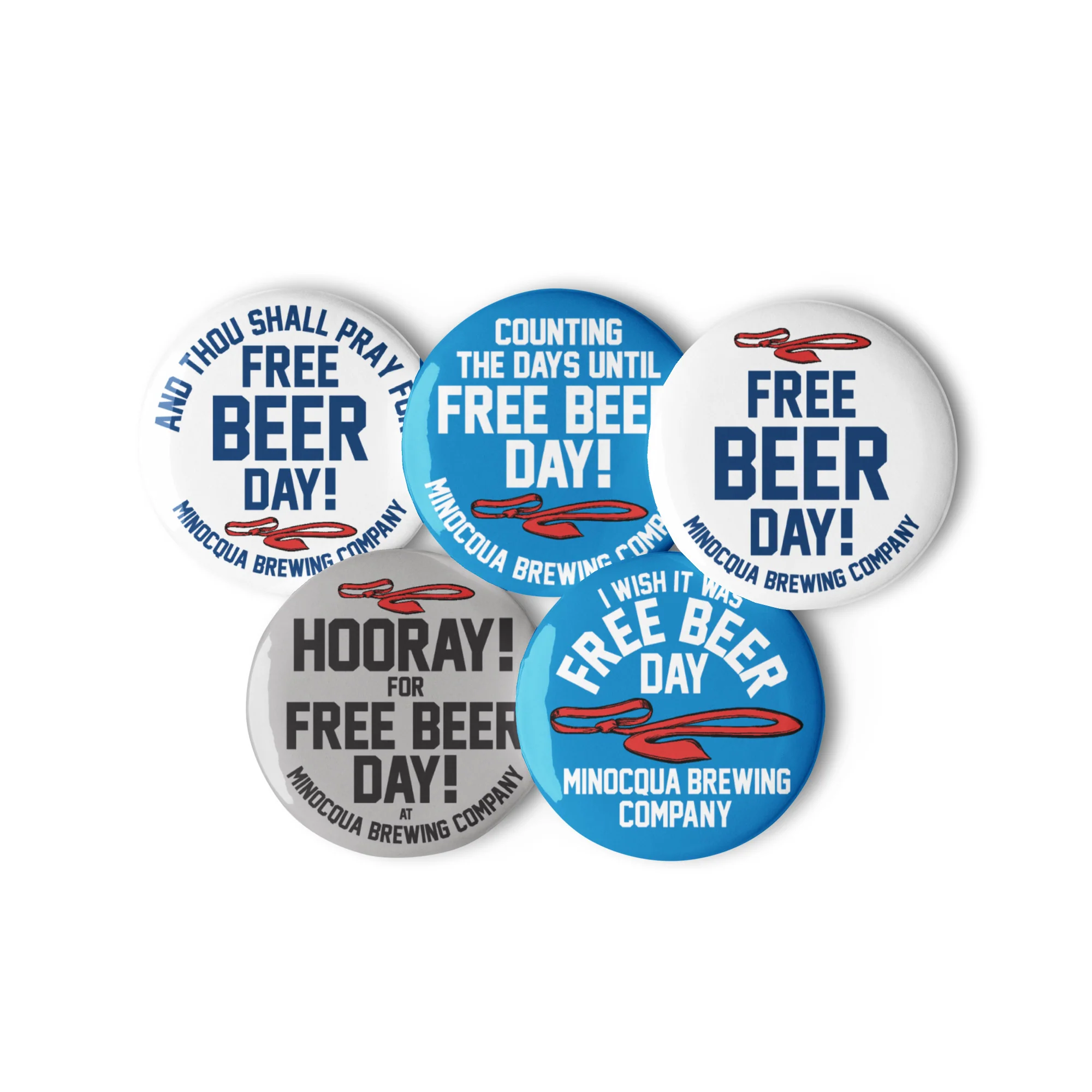 Free Beer Day Pin Button Set - Image 3