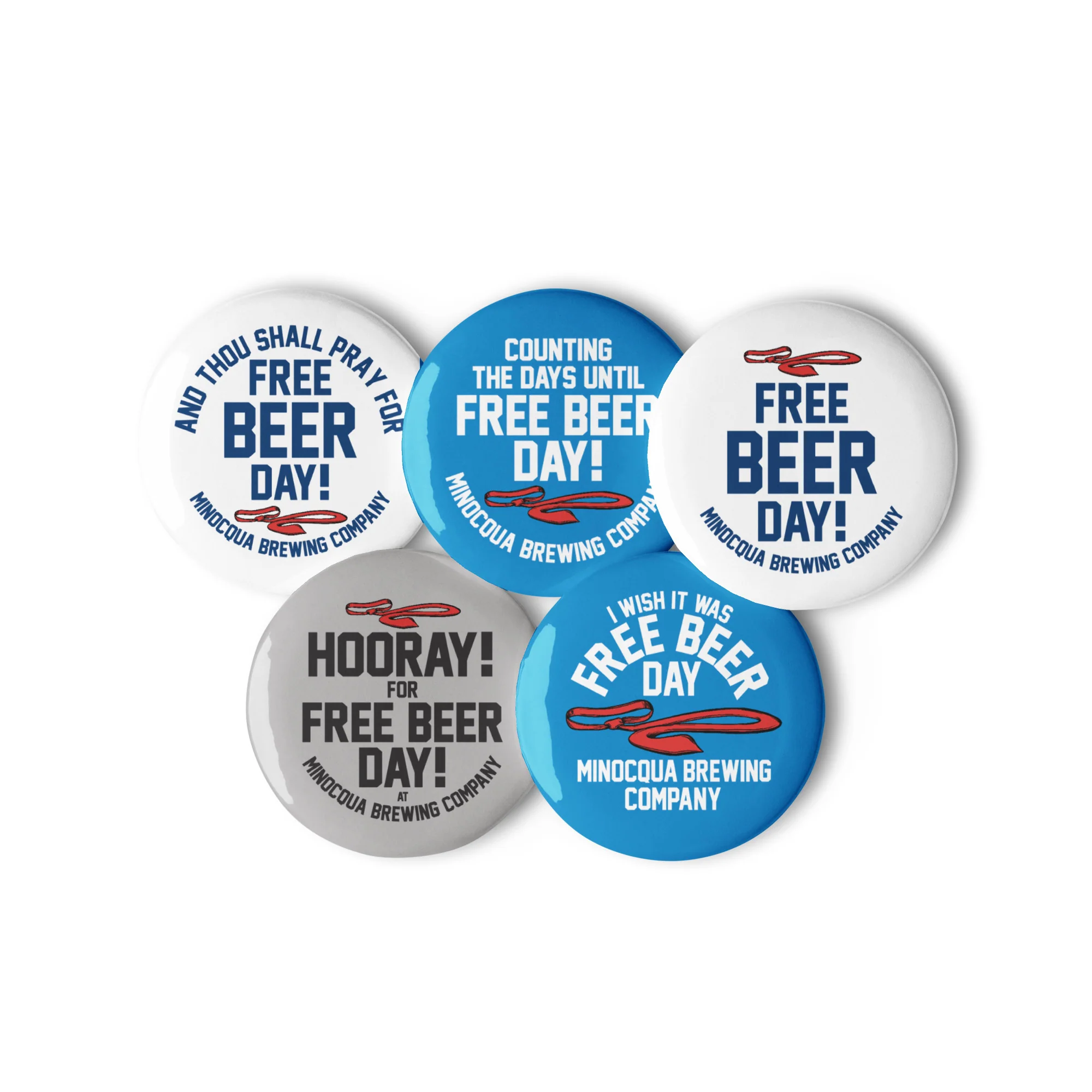 Free Beer Day Pin Button Set - Image 4