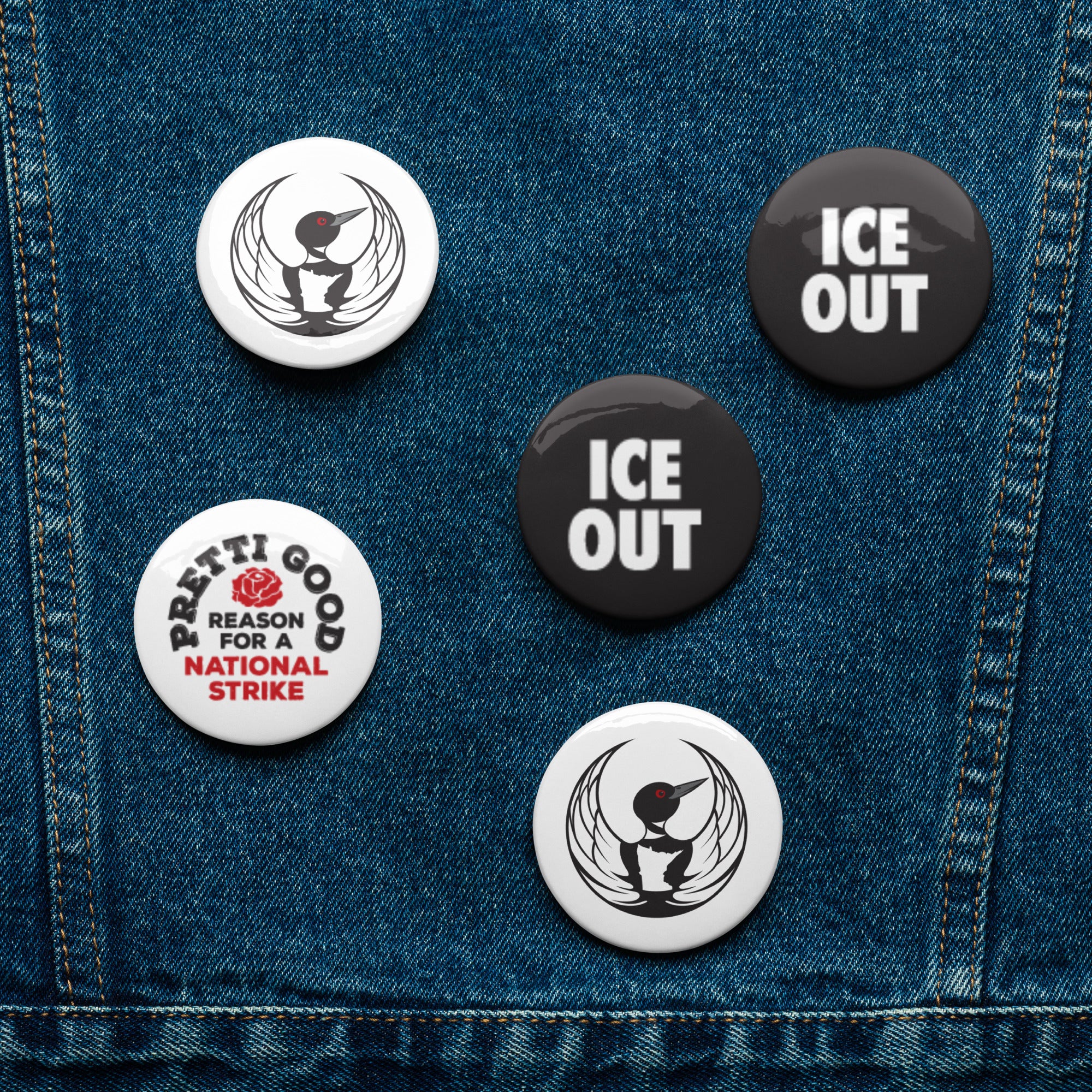 Minnesota ICE Out Pin Button Set - Image 3