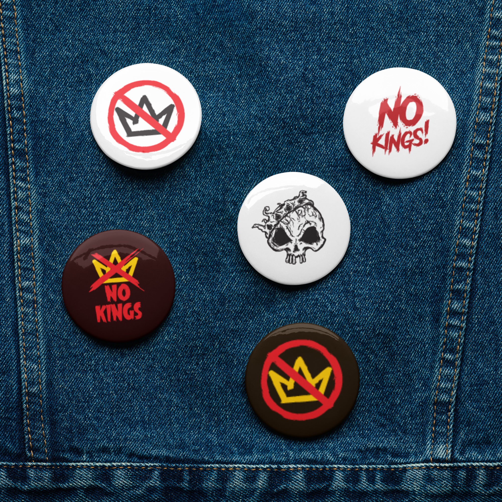 NO KINGS Pin Button Set - Image 2