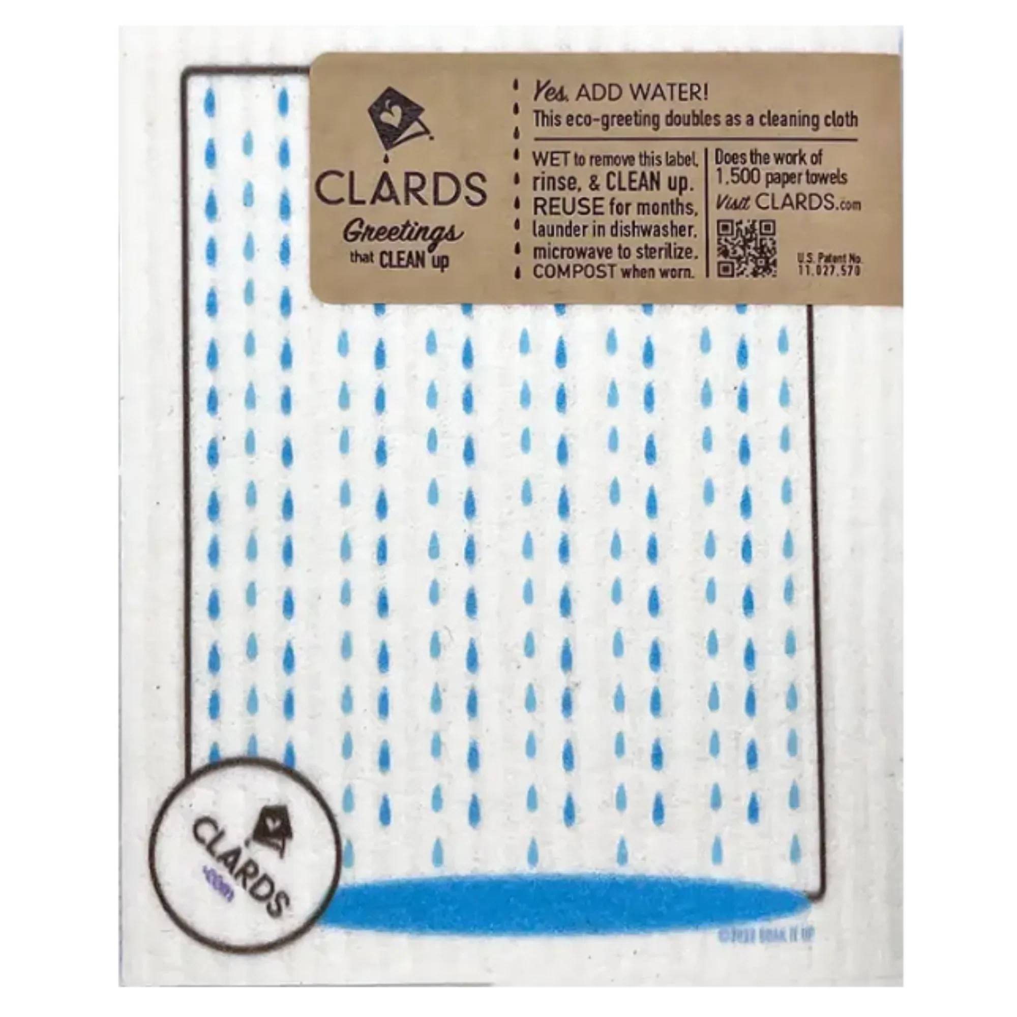Sh*t Happens Soak iT Up Greeting Card Turns Into a Swedish Sponge Cloth | Soak iT Up Clard® - Image 3