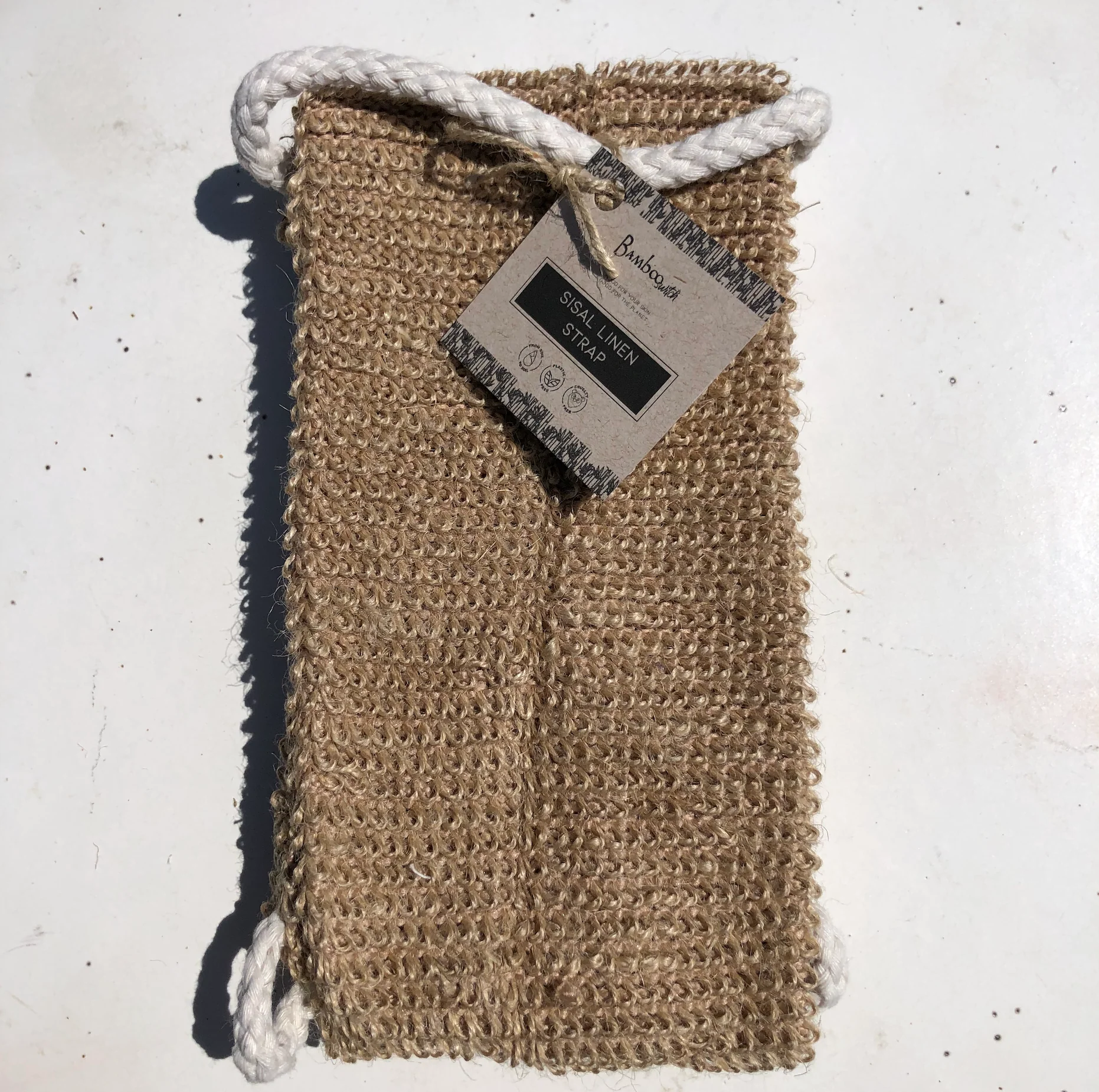 Sisal Linen Exfoliating Back Strap - Image 2