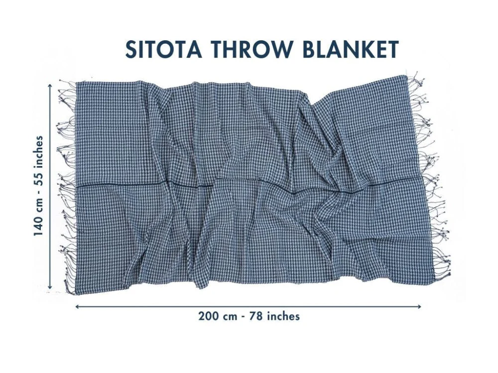 Sitota Handwoven Ethiopian Cotton Throw Blanket - Image 11