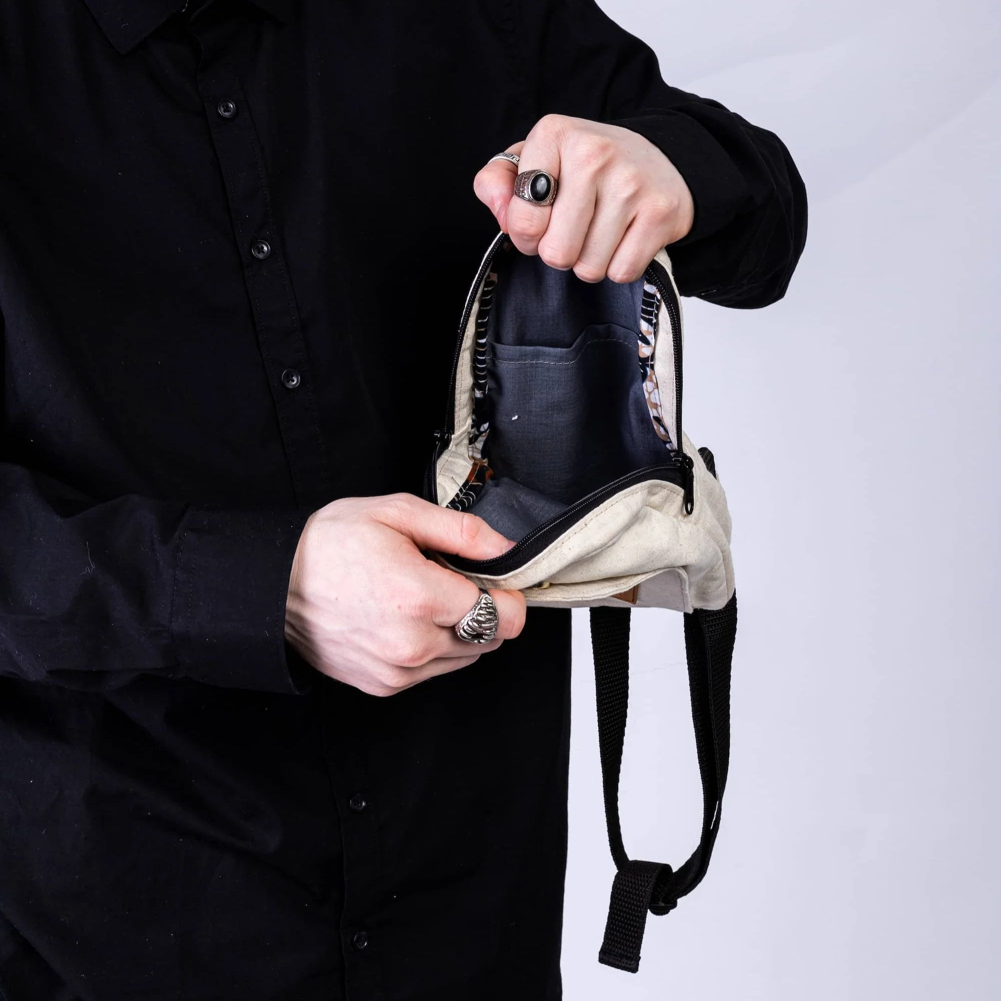 Small Canvas Crossbody Sling Bag for Men & Women | Buru - Image 16