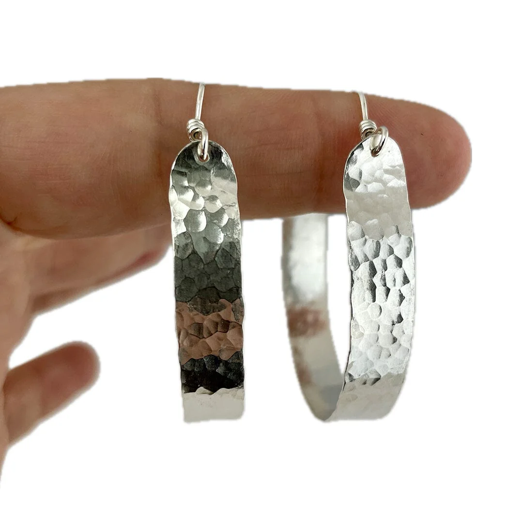 Small Wide Hoop Earring - Image 3