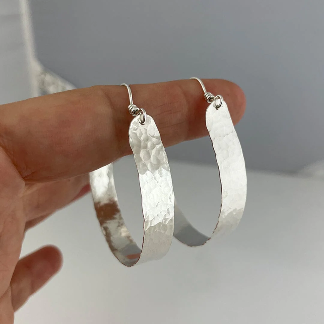Small Wide Hoop Earring - Image 4