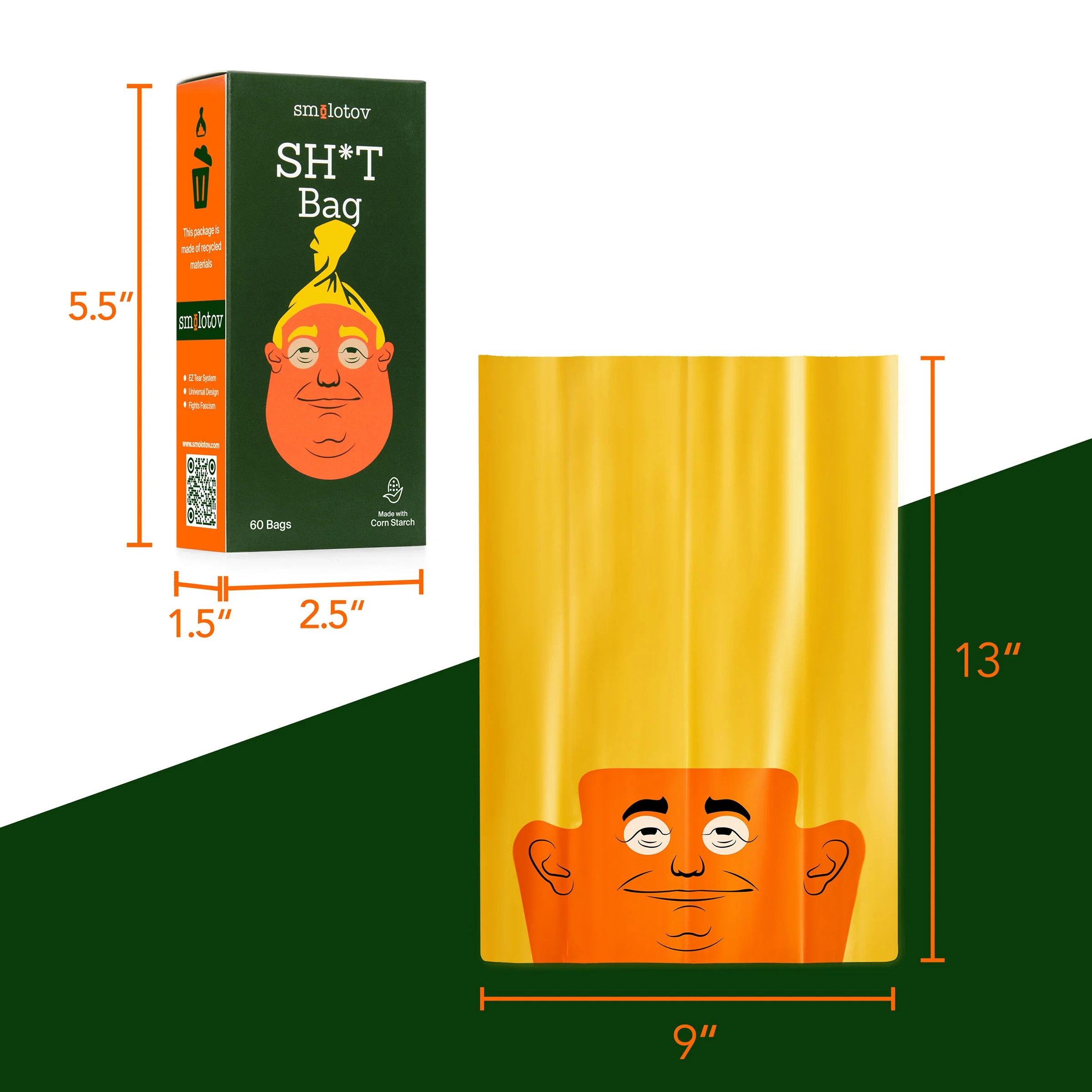 Smolotov Premium Unscented Leakproof Pet Waste Bags - Stable Genius /s - Image 4